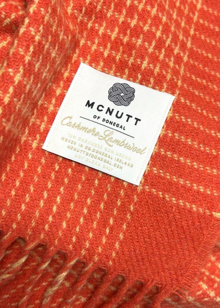 Luxury Mcnutt Cashmere Merino Wool Throw Blanket - Soft & Warm Alpine Sunset Pattern - Perfect for Sofa, Bed & Winter Nights