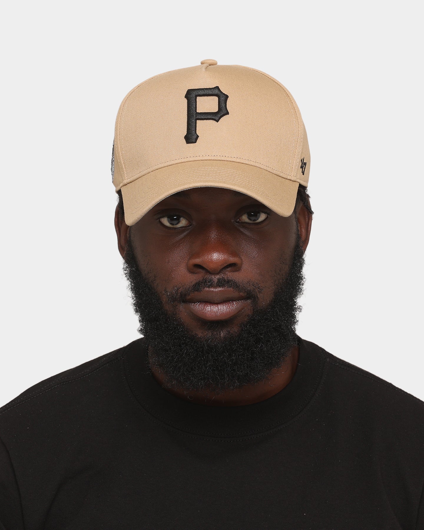 47 Brand Pittsburg Pirates 'Khaki Stadium' Sure Shot 47 MVP DT Snapback Hat - Khaki/Black Adjustable Baseball Cap for Men & Women - Perfect for Sports Games, Casual Wear & Fan Collections