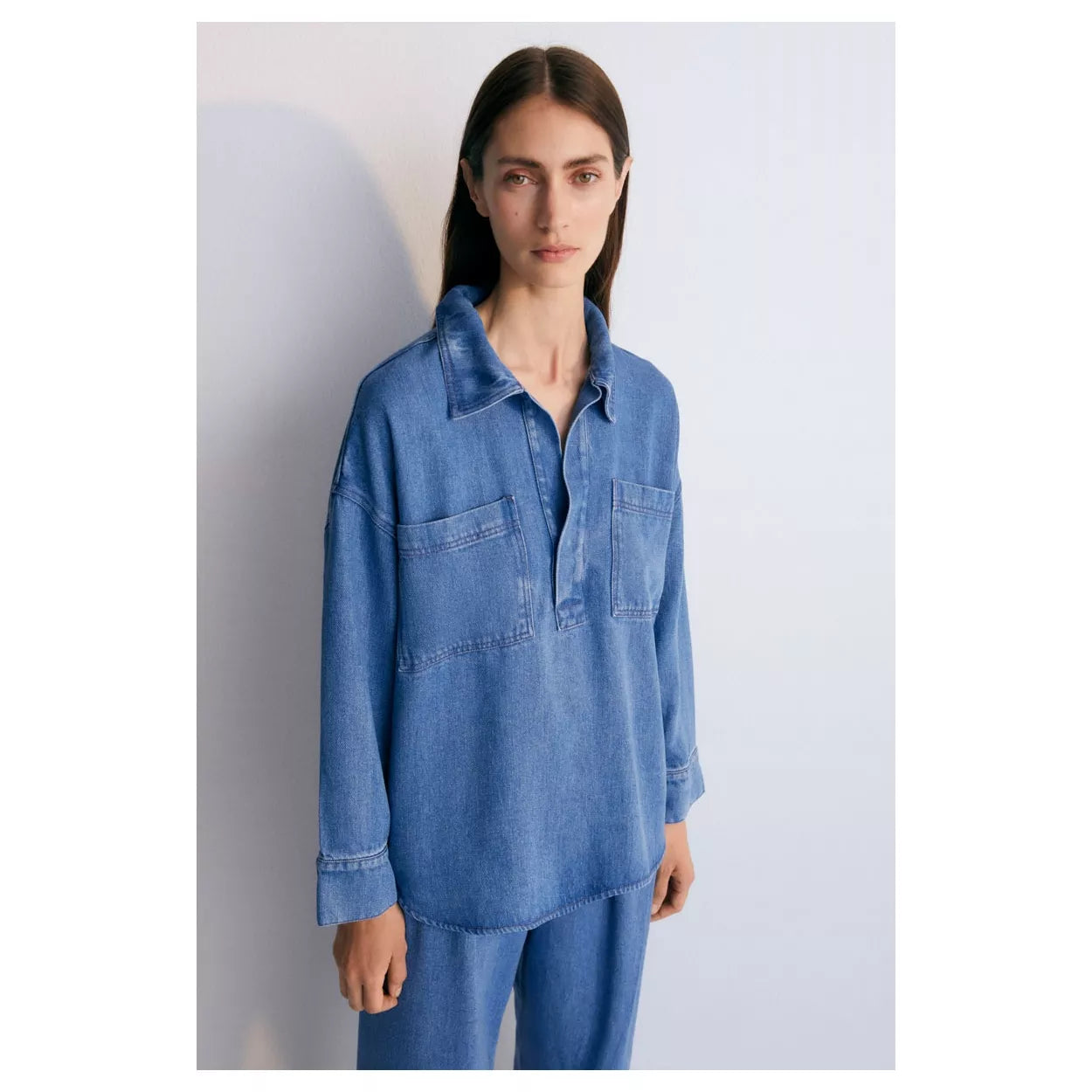 The New Society Micenas Denim Shirt for Men - Stylish Casual Button Down Shirt with Comfort Fit - Perfect for Everyday Wear, Date Nights & Outdoor Adventures
