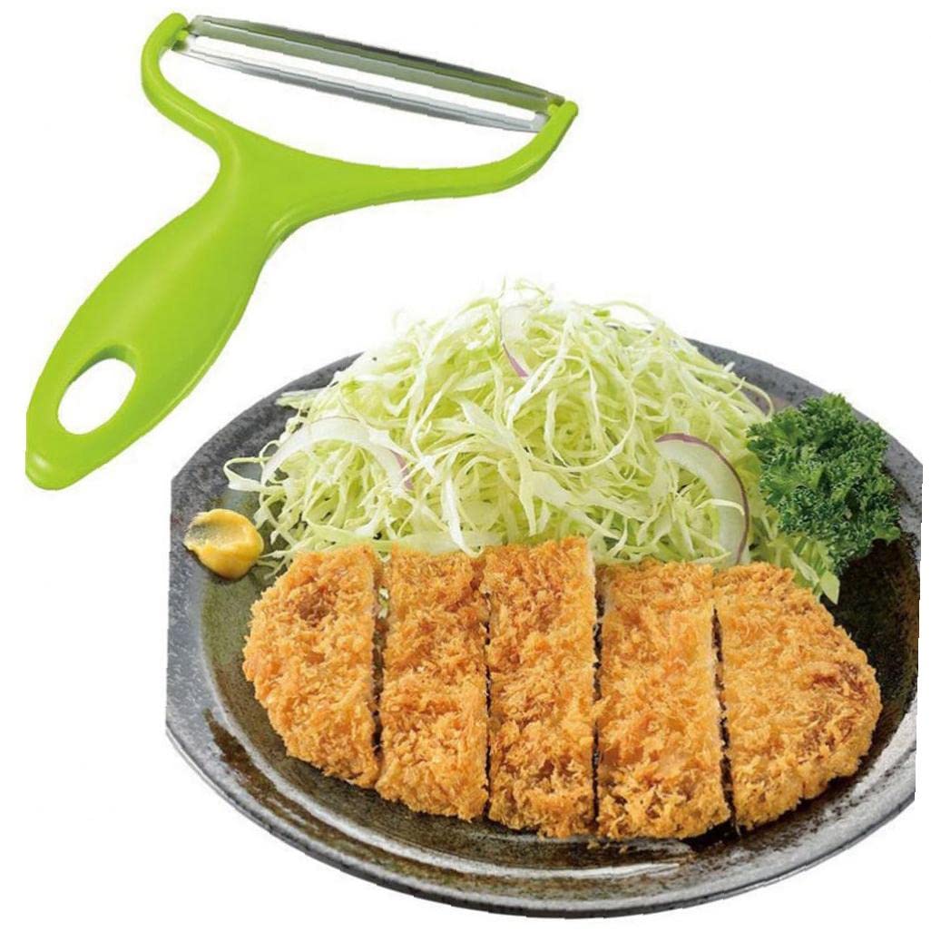1PC Stainless Steel Cabbage Grater Slicer - Potato Peeler, Vegetable Cutter & Salad Maker - Multi-Purpose Fruit Zester for Kitchen, Camping & Meal Prep