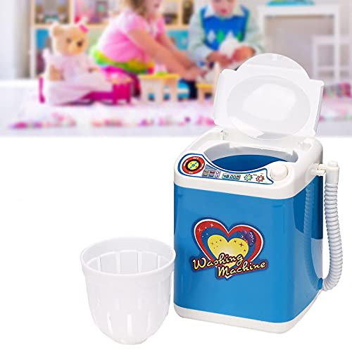 Electric Mini Washing Machine for Makeup Sponges & Beauty Tools - Portable Cosmetic Brush Cleaner with Gentle Wash Cycle - Perfect for Makeup Artists, Kids' Toy Cleaning & Travel Use (Blue)
