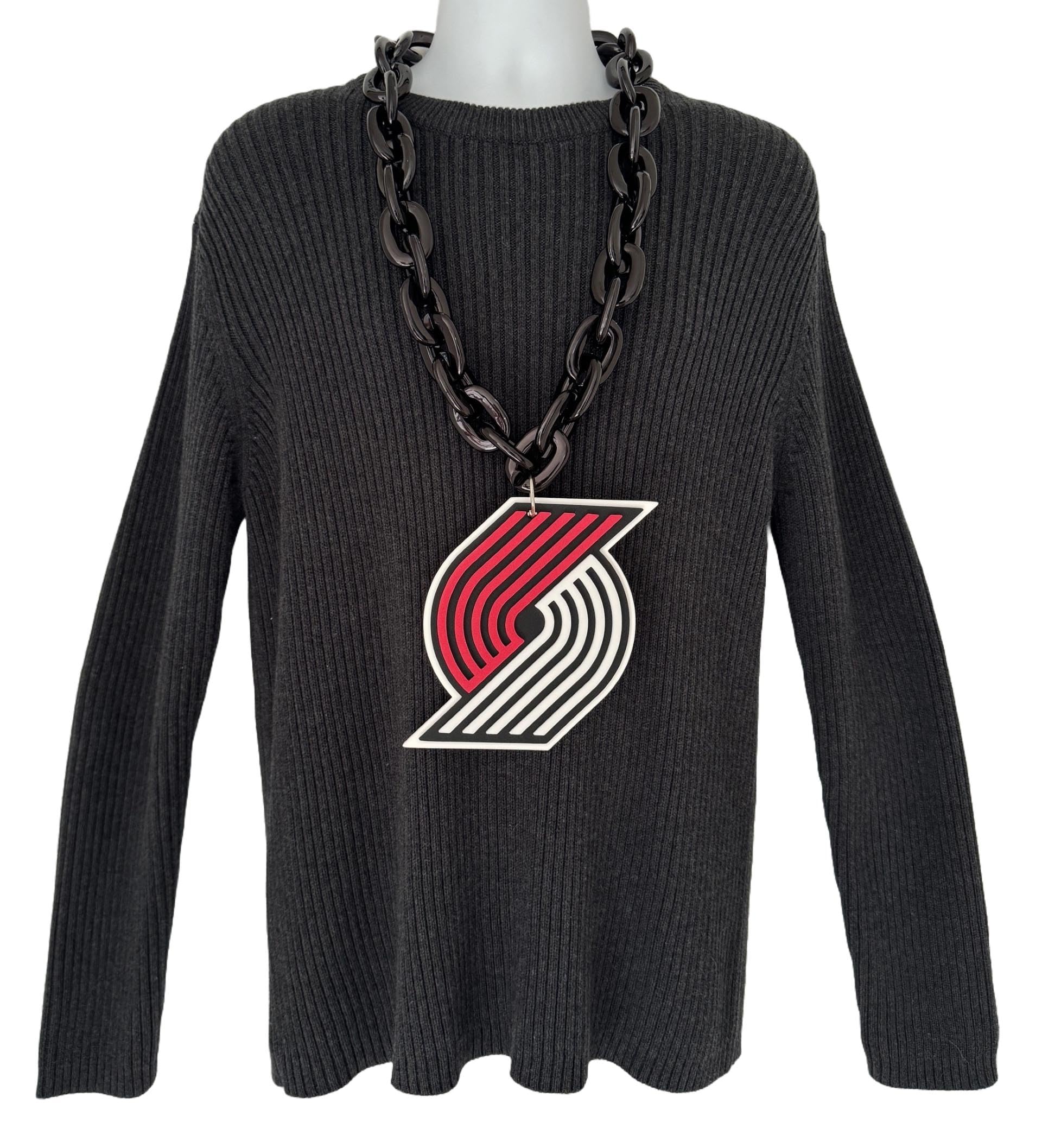 Aminco Portland Trail Blazers Fan Chain - Black NBA Basketball Team Jewelry for Men & Women | Perfect for Games, Parties & Fan Gifts