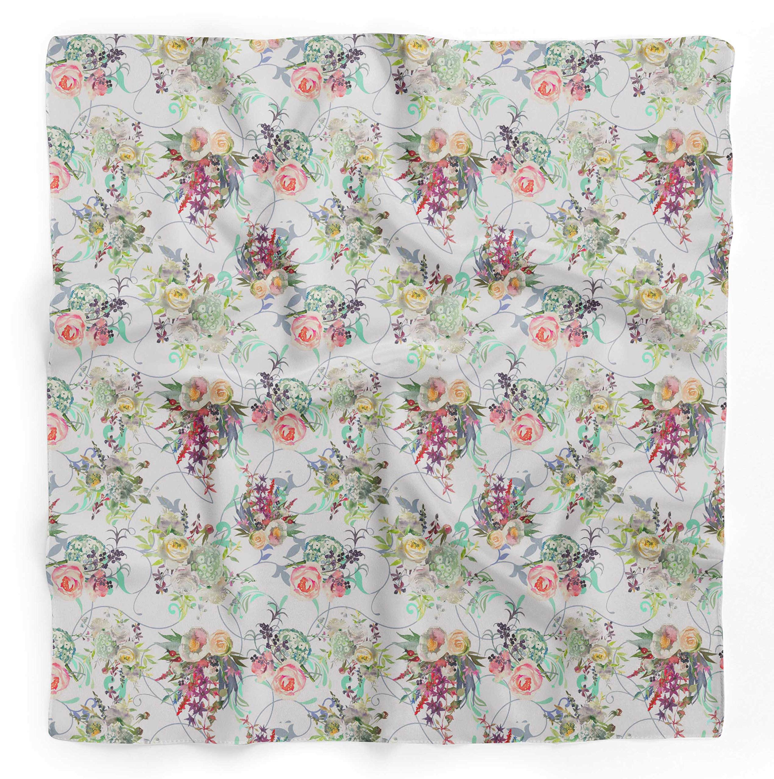 Bimba Printed Pure Silk Scarf for Women - Elegant Hair Wrap, Neck Scarf & Head Bandana - Perfect for Parties, Weddings & Everyday Fashion Accessories