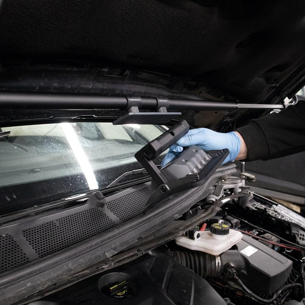 Scangrip NOVA Bonnet 03.5457 Work Light - 2000 Lumens, Telescopic & Flexible Stand for Automotive Hood & Interior Repair, Ideal for Mechanics & DIY Car Maintenance