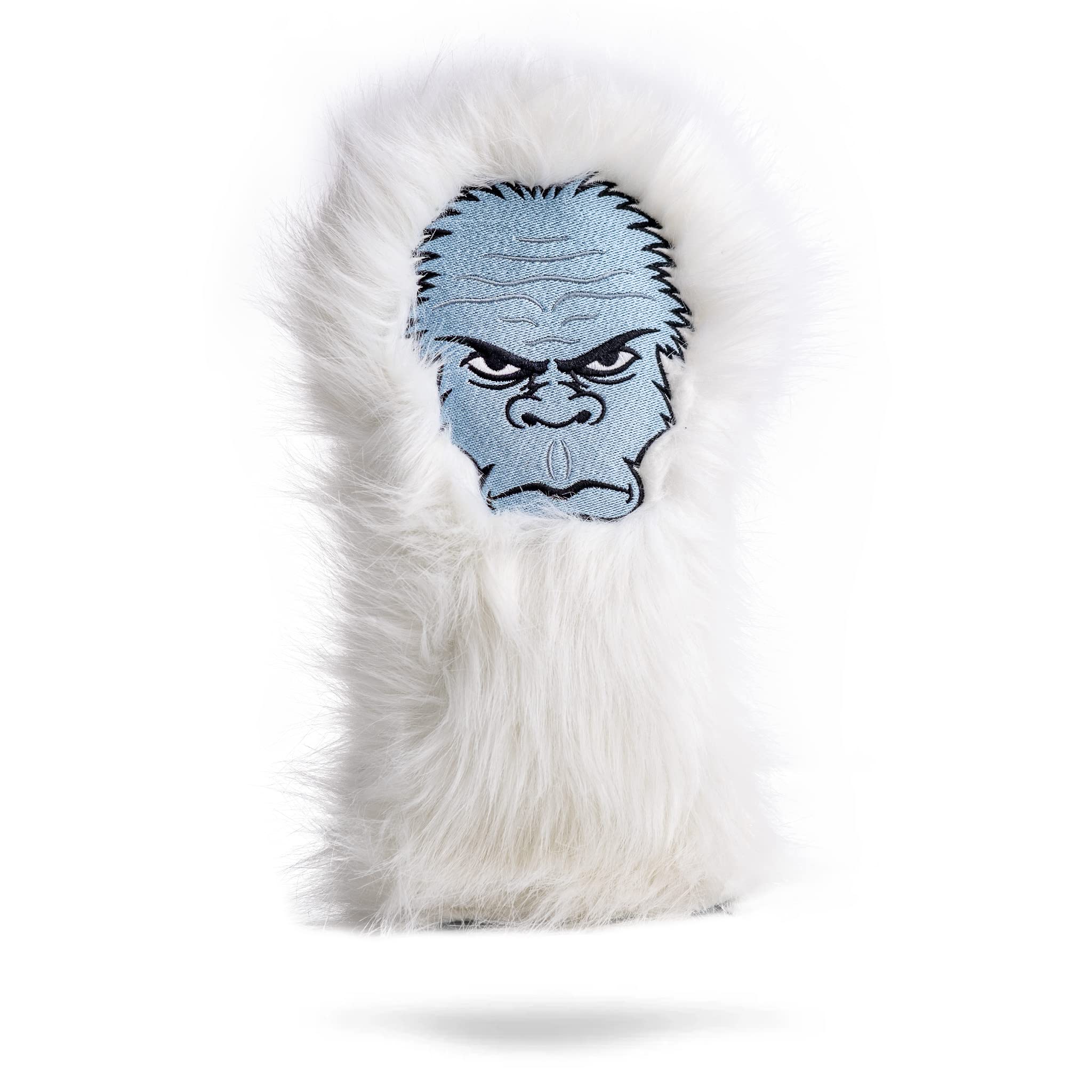 Pins & Aces Yeti Driver Head Cover - Premium Handmade Fuzzy Golf Club Cover for Drivers - Funny & Durable Tour Quality Headcover - Customize Your Golf Bag Accessories | Perfect for Golf Tournaments, Driving Ranges & Club Protection