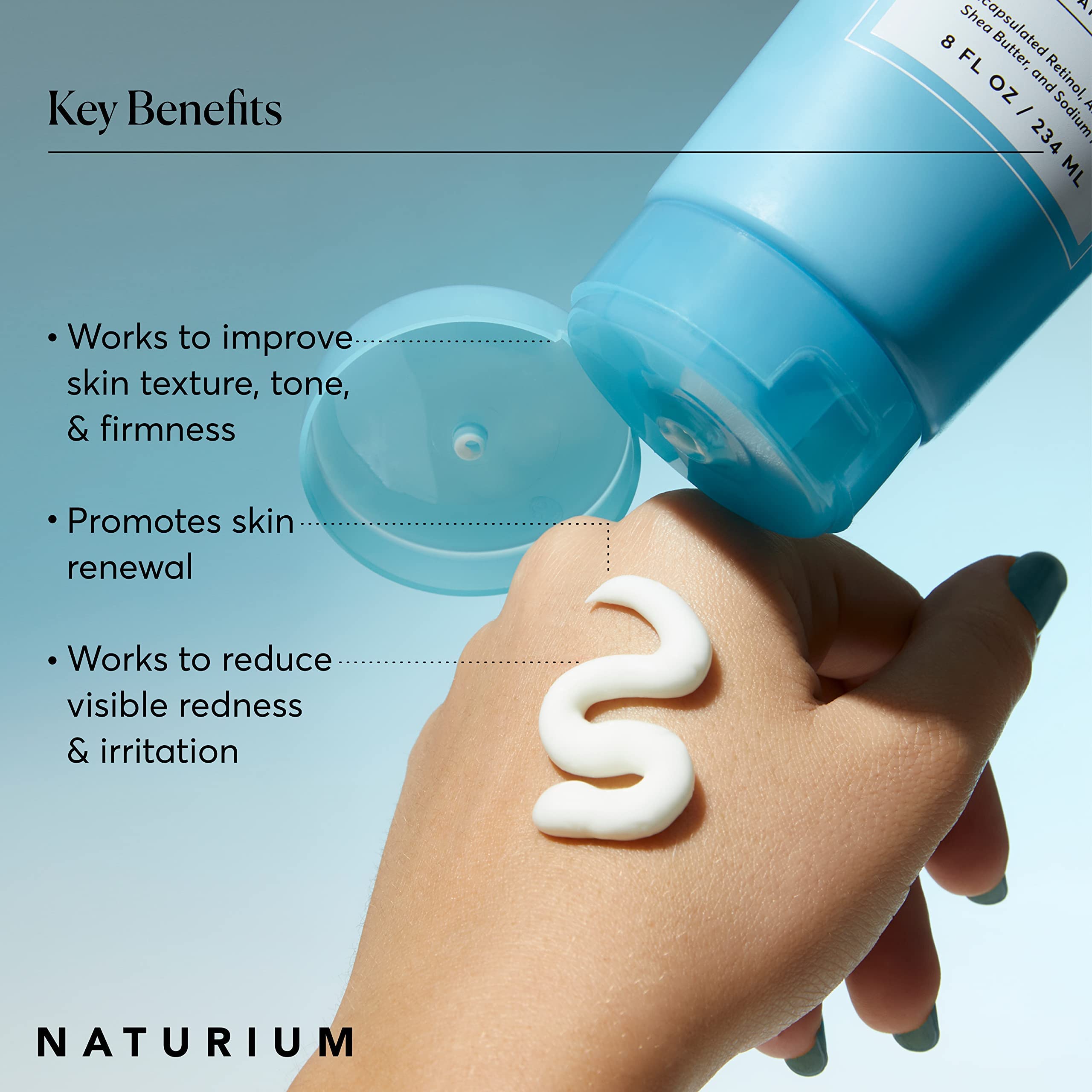 Naturium Retinol Body Lotion for Skin Renewal - Anti-Aging Firming Moisturizer with Encapsulated Retinol & Shea Butter - 8 oz - Perfect for Nighttime Skin Care & Dry Skin Relief