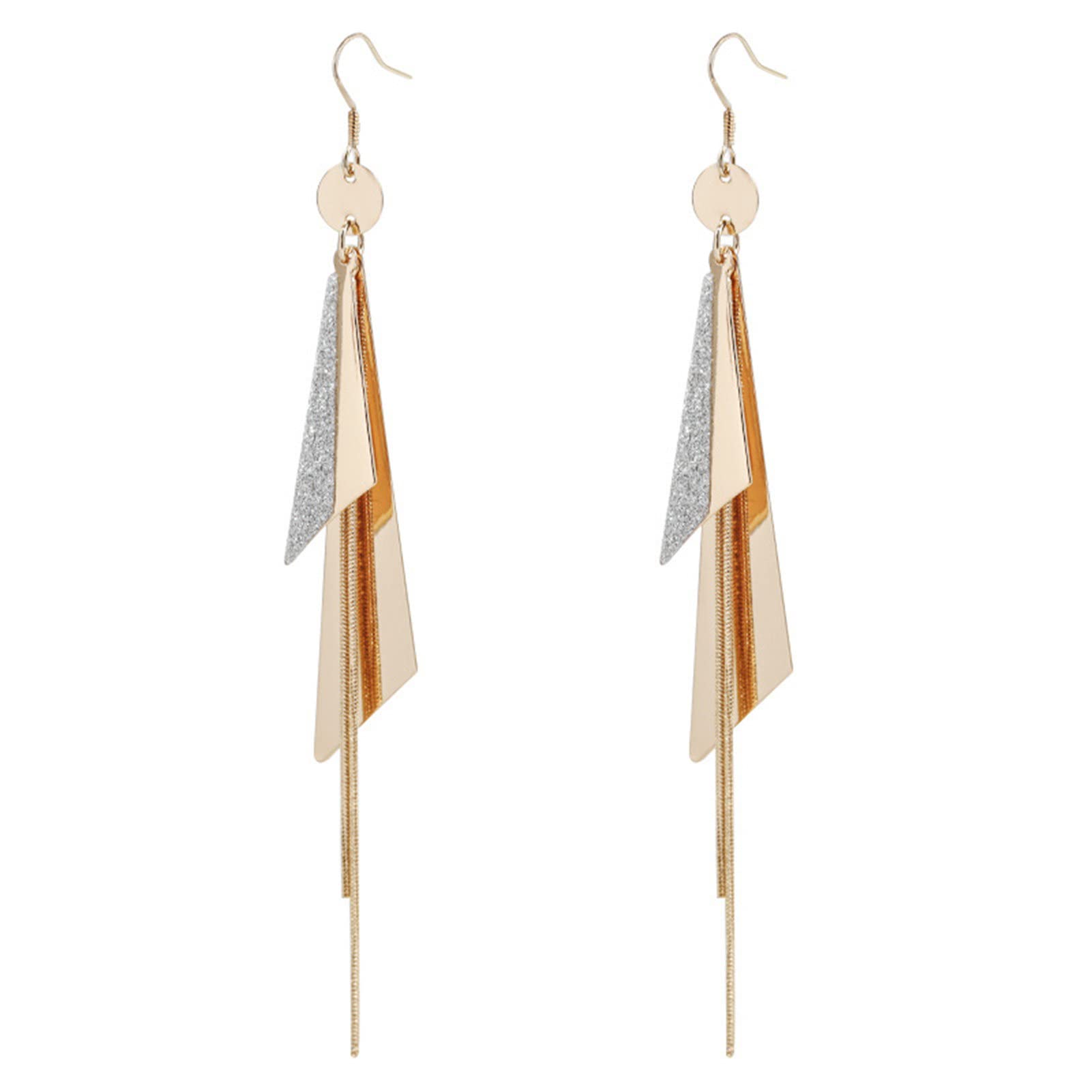 Gflyme Women's Geometric Tassel Drop Earrings - 1 Pair Anti-Allergy Dangle Earrings for Women, Hypoallergenic Studs for Sensitive Ears | Perfect Gift for Her, Birthday, Anniversary, Party & Everyday Wear