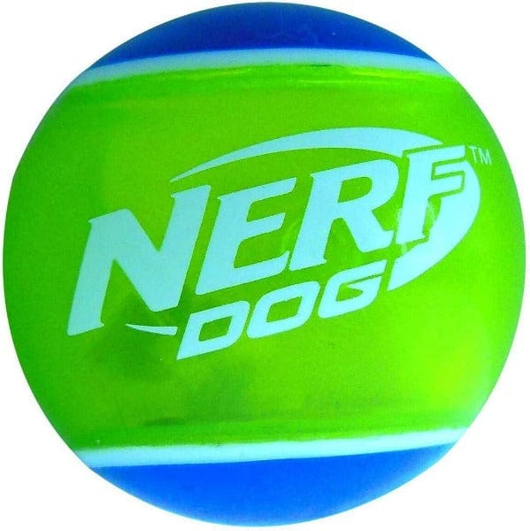Nerf Dog LED TPR Tennis Ball Toy for Dogs - Glow in The Dark Fetch Toy, Chew Resistant Rubber Ball for Outdoor Play & Nighttime Training - Perfect for Beach, Park & Backyard Fun
