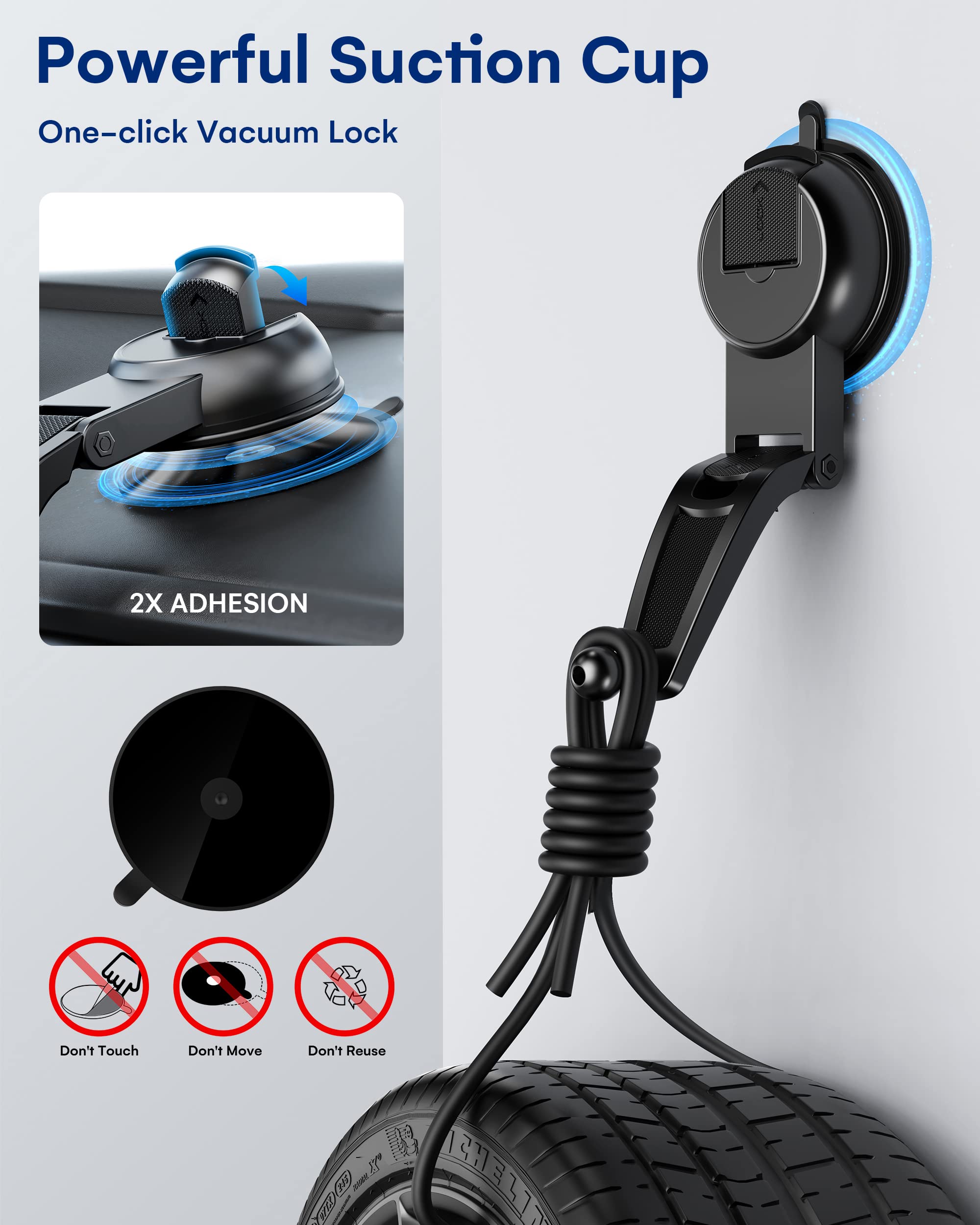 ZEEHOO 15W Fast Wireless Car Charger - Auto Clamping Phone Mount Holder for iPhone 15/14/13/12/11 Pro Max/XS & Samsung Galaxy S23+/S22 (Grey) | Secure Charging While Driving, Perfect for Commuters & Road Trips