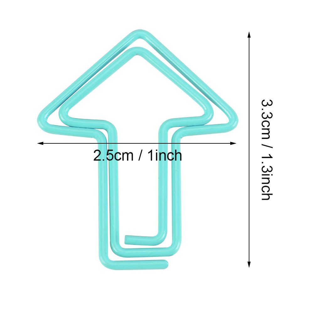 12Pcs Fun Metal Paper Clips - Colorful Document Clips for School, Office, Bookmarking & Organizing (Light Blue) - Perfect for Notebooks, Planners & Office Supplies