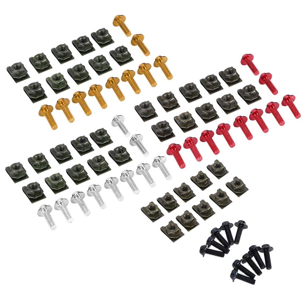M5 Motorcycle Fairing Bolt Kit - 10Pcs Black Fasteners for Bike Body Panels