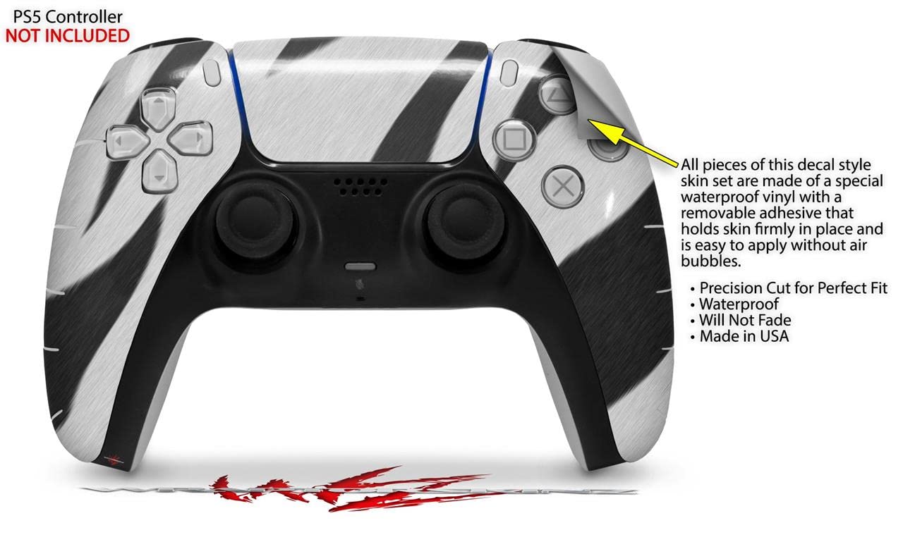 PS5 DualSense Zebra Skin Wrap - Gaming Controller Cover for Sony PS5