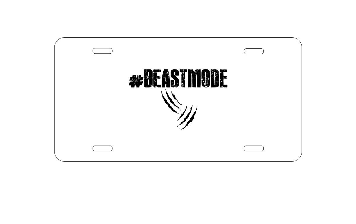 Custom Aluminum Vanity License Plate for Car Front - #Beastmode Design | Personalized Metal Car Tag for Vehicles, Trucks & SUVs | Perfect for Car Enthusiasts, Gifts & Auto Shows