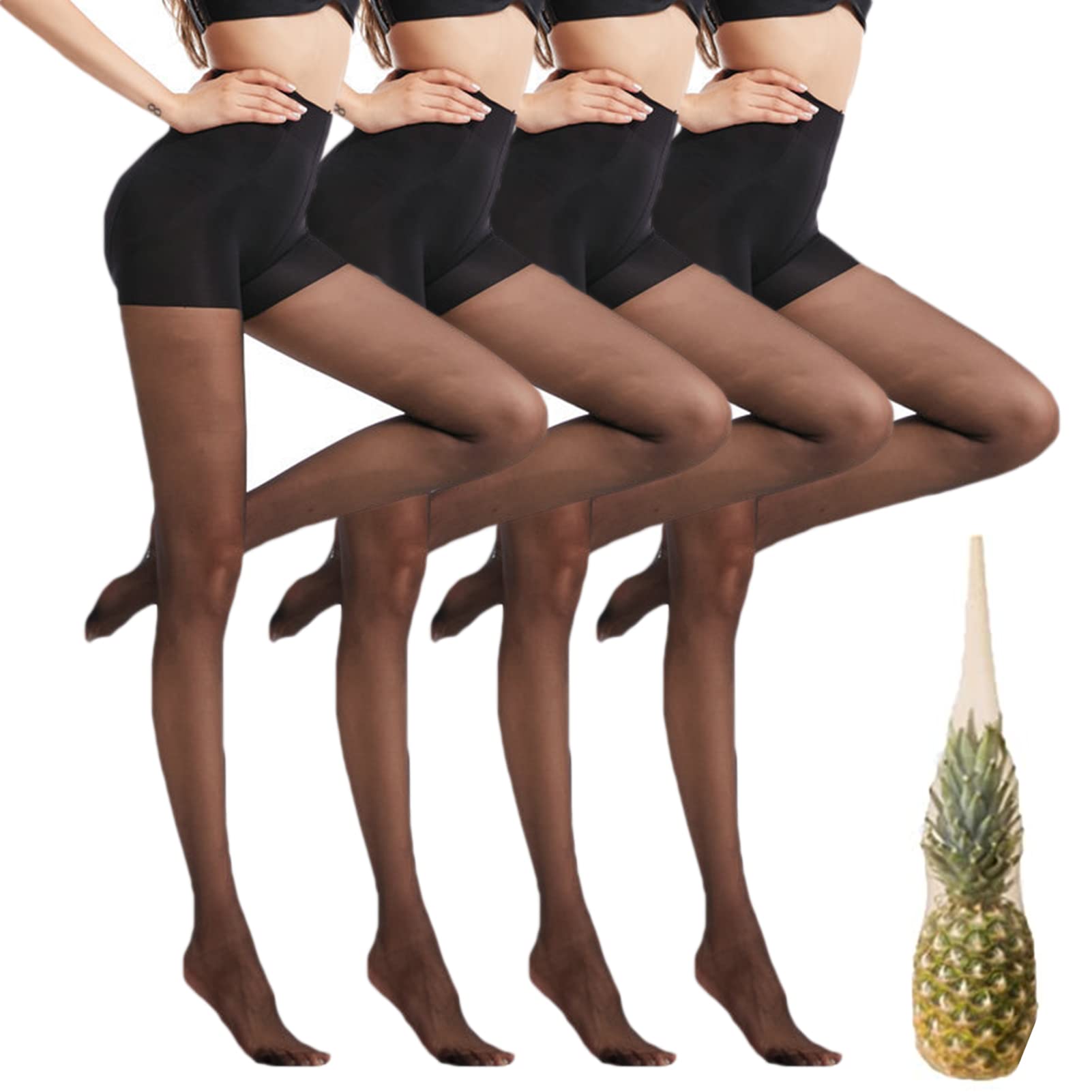 4PCS Universal Stretch Anti-Scratch Stockings - Sexy Sheer Tights & Silk Stockings for All Leg Shapes | Perfect for Office, Date Night & Special Occasions