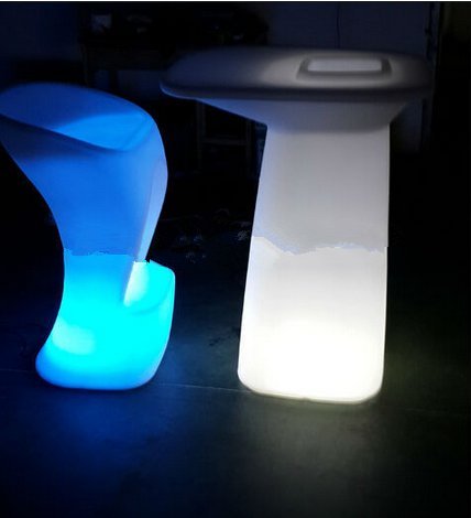 GOWE Fashion LED Illuminated Coffee Table - Rechargeable Light Up Wall Table for Coffee Station, Party, Hotel & Bar Decor - Perfect for Home, Lounge & Nightclub Ambiance