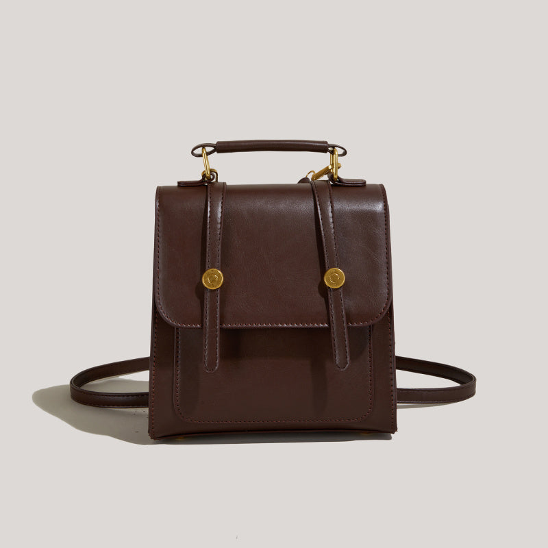Vegan Leather Buckle Backpack - Crossbody Shoulder Bag for Women & Men | Stylish & Durable for Travel, Work & Daily Use