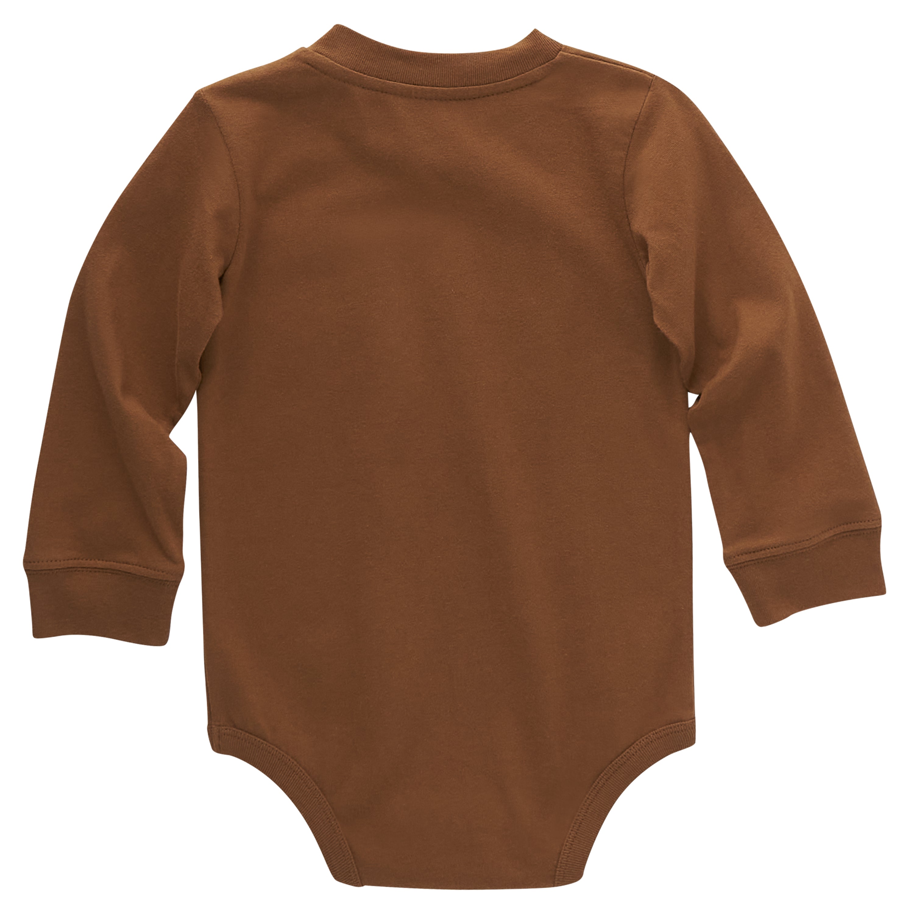 Carhartt Baby Long Sleeve Bodysuit with Logo & Chest Pocket - Soft Cotton Onesie for Infants 0-24 Months | Perfect for Playtime, Daycare & Family Outings