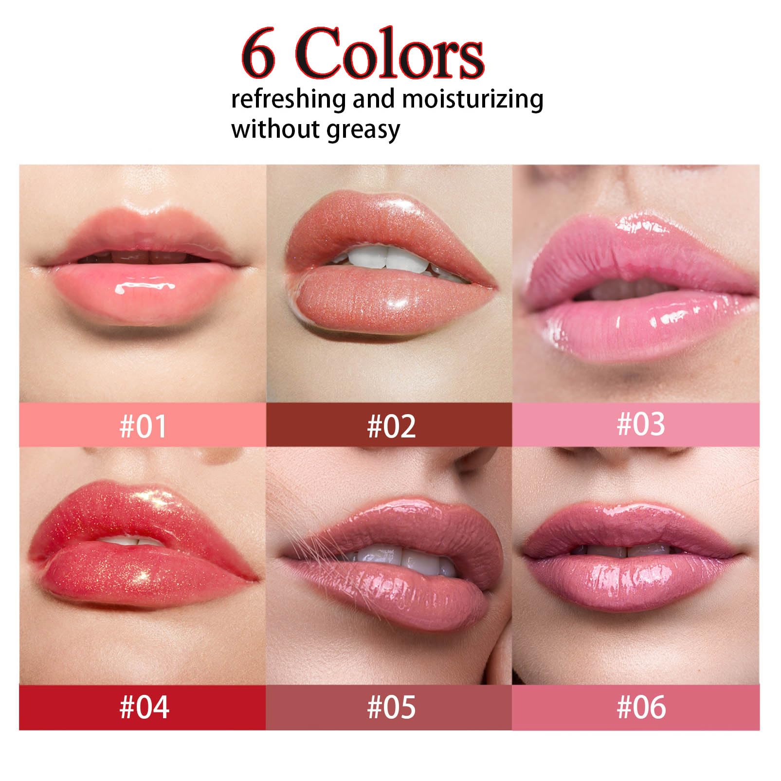 GLWB Extreme Lip Plumper Gloss - 6PCS Natural Spicy Lip Plumping Booster for Women & Girls (2024 New) | Perfect for Date Night, Parties & Everyday Glam