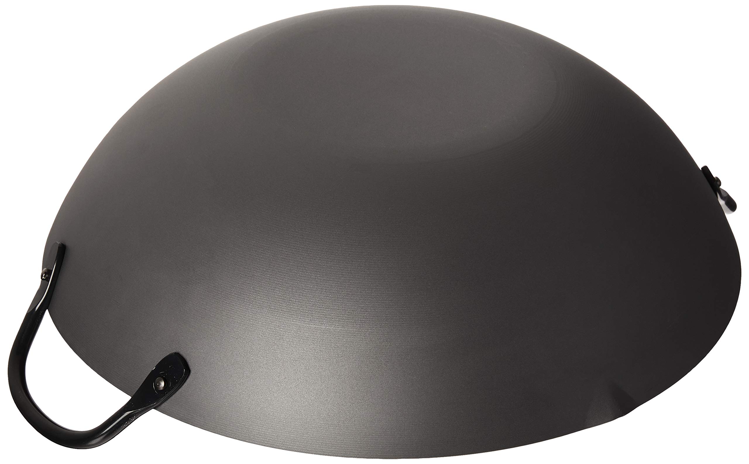 14-Inch Black Canton Wok - Professional Carbon Steel Chinese Stir Fry Pan for Home Cooking & Restaurant Use - Perfect for Stir-Frying, Sautéing, Deep Frying & Asian Cuisine