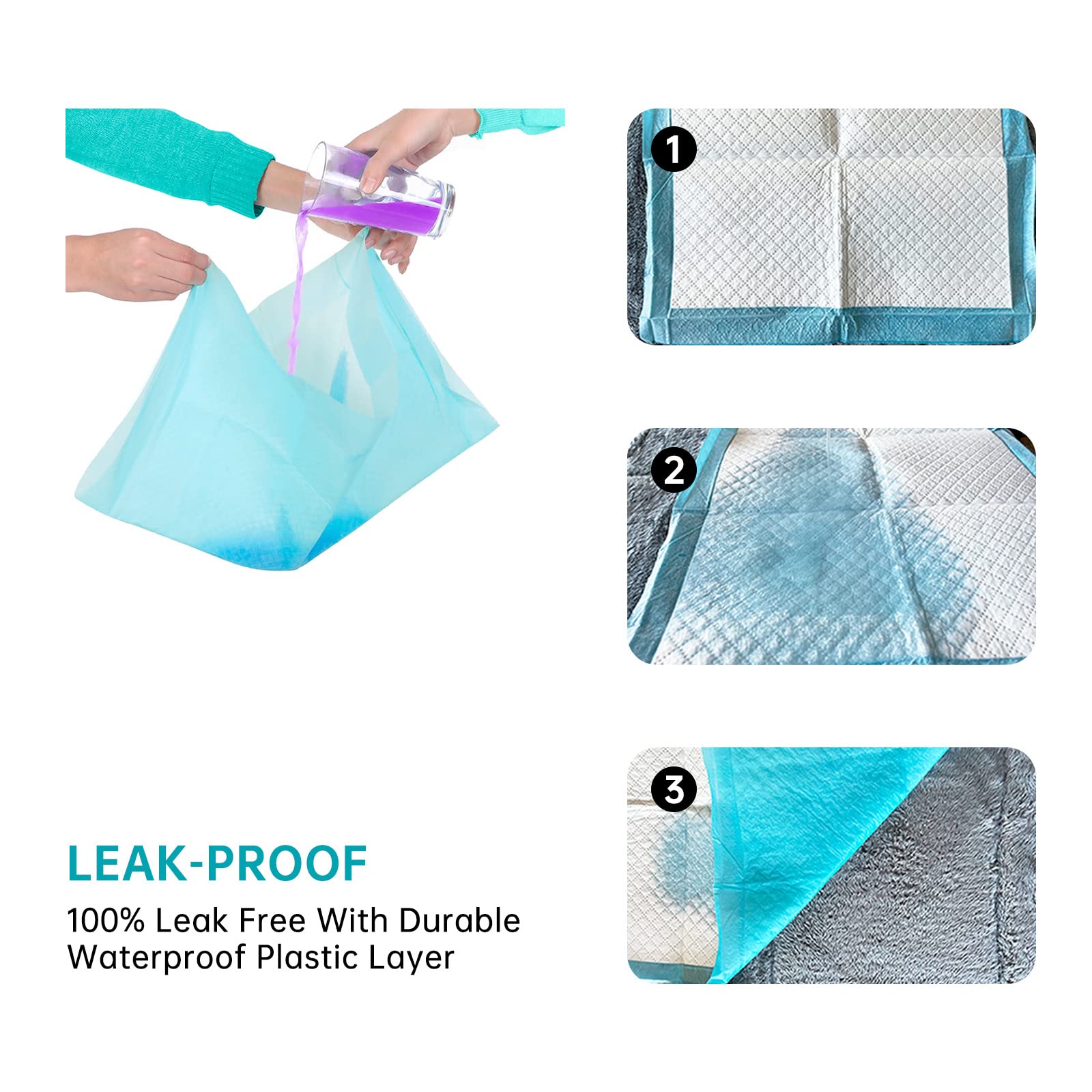 **Super Absorbent Disposable Dog Pee Pads - Breathable Non-Woven Puppy Training Pads, Leak-Proof & Quick-Drying Pet Pads for Small Dogs (Blue, 1-Pack) – Ideal for Crate Training, Housebreaking & Travel**