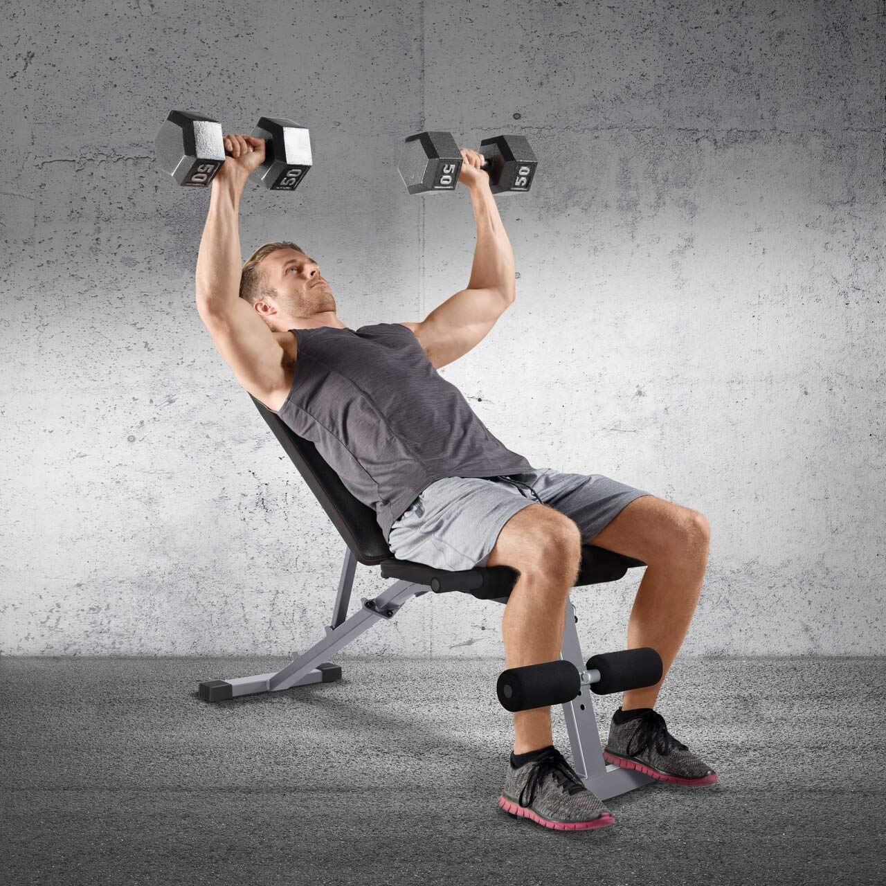 Adjustable Weight Bench for Home Gym - WF Athletic Supply Multifunctional Fitness Training Bench for Full Body Workout, Incline & Decline Bench Press - Perfect for Strength Training, Cardio Exercises and Home Workouts