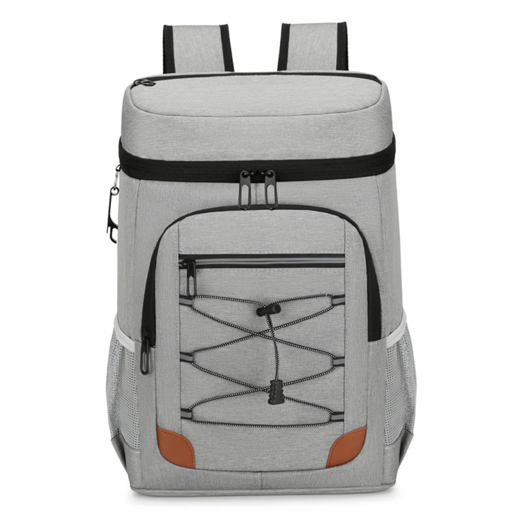 Waterproof Insulated Cooler Backpack - Lightweight Leakproof Lunch Bag for Outdoor Picnics, Beach Trips & Sports Activities | Light Gray Sports Supplies
