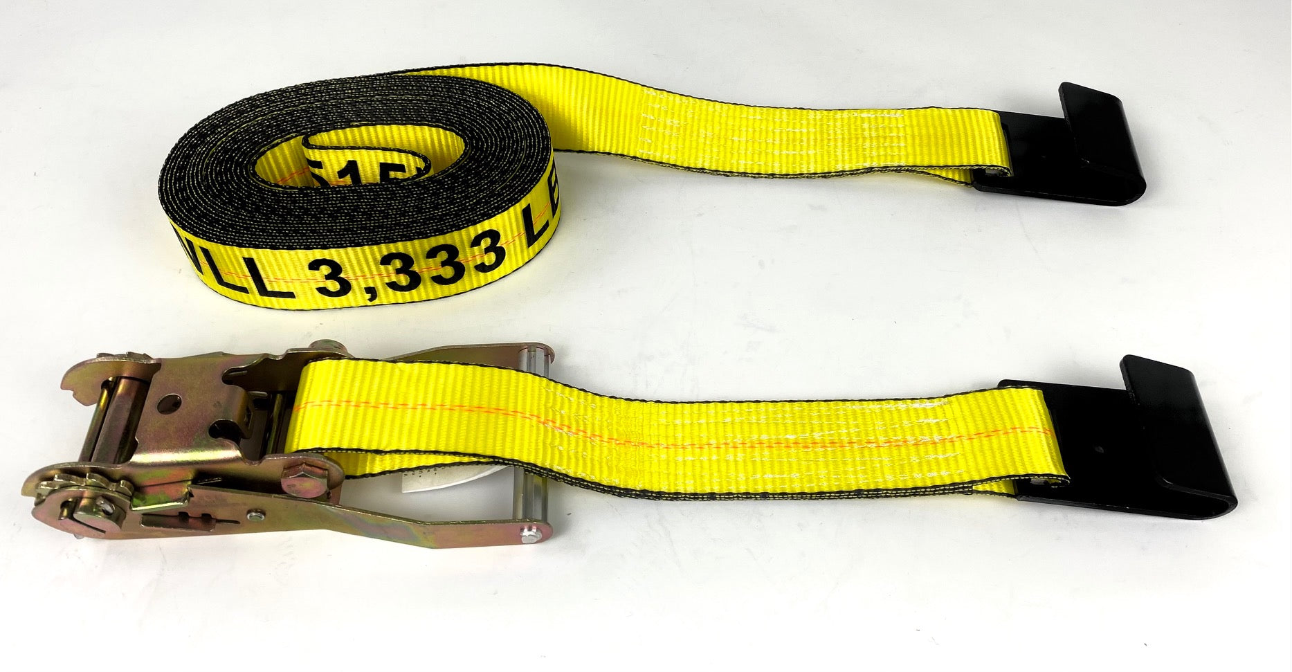 2-Pack 27' Heavy Duty Ratchet Straps with Flat Hooks - 3,333lb Break Strength - Secure Cargo for Trucks, Trailers & Motorcycles - Perfect for Towing, Moving & Transporting Large Items