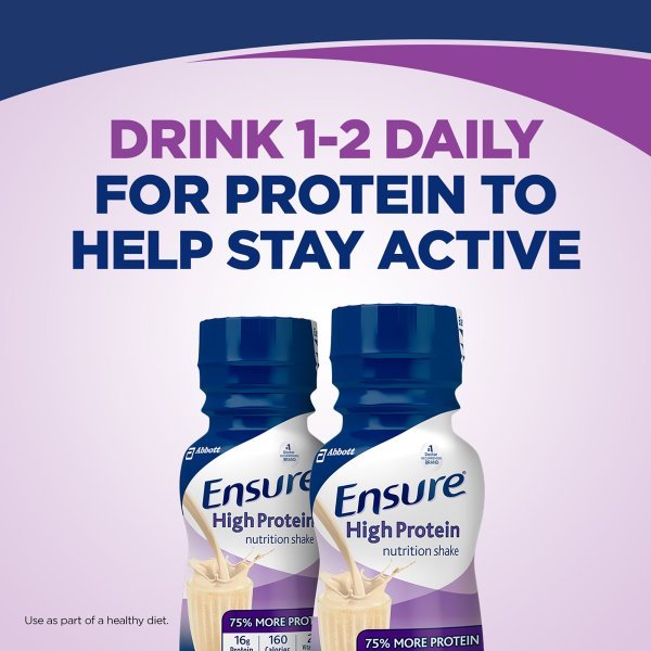 Ensure High Protein Nutritional Shake for Adults - Meal Replacement & Recovery Drink for Weight Management, Muscle Support & Immune Health - Ideal for Busy Lifestyles, Post-Workout & Senior Nutrition