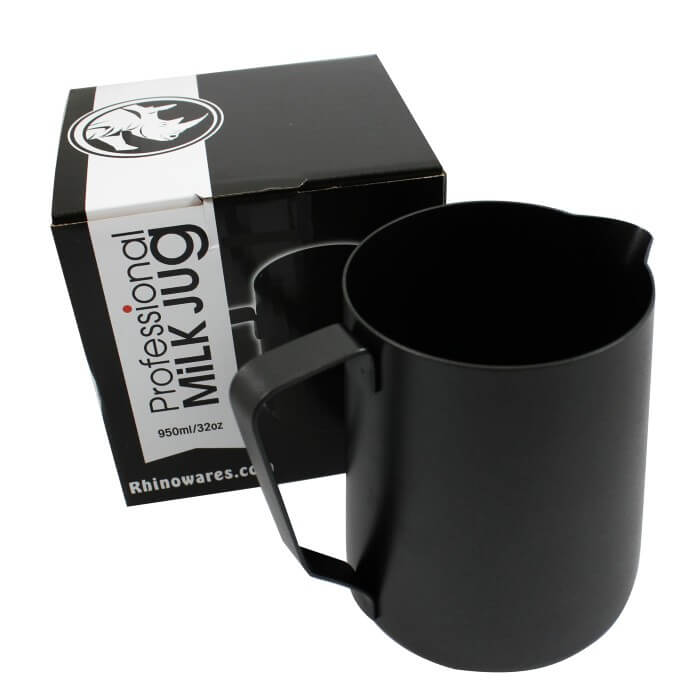 Rhinowares Stealth Milk Jug - Premium Coffee Pour Over Kettle for Baristas & Home Brewing - Perfect for Pour Over Coffee, Tea, and Specialty Drinks at Home or Cafe