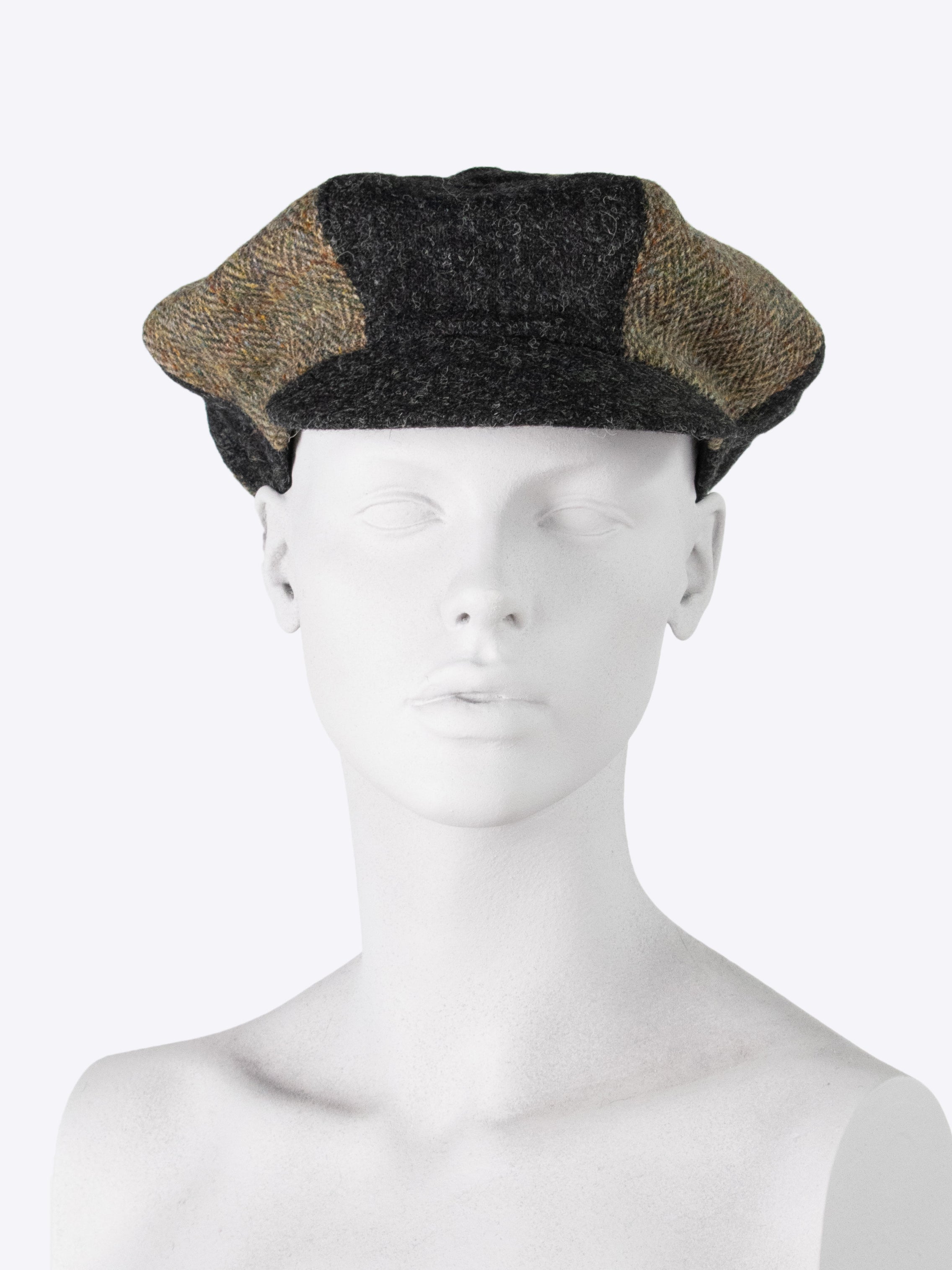 Baker Boy Cap in Charcoal & Moss Green - Vintage Style Newsboy Hat for Men & Women - Perfect for Outdoor Activities, Casual Wear, and Fashion Outfits