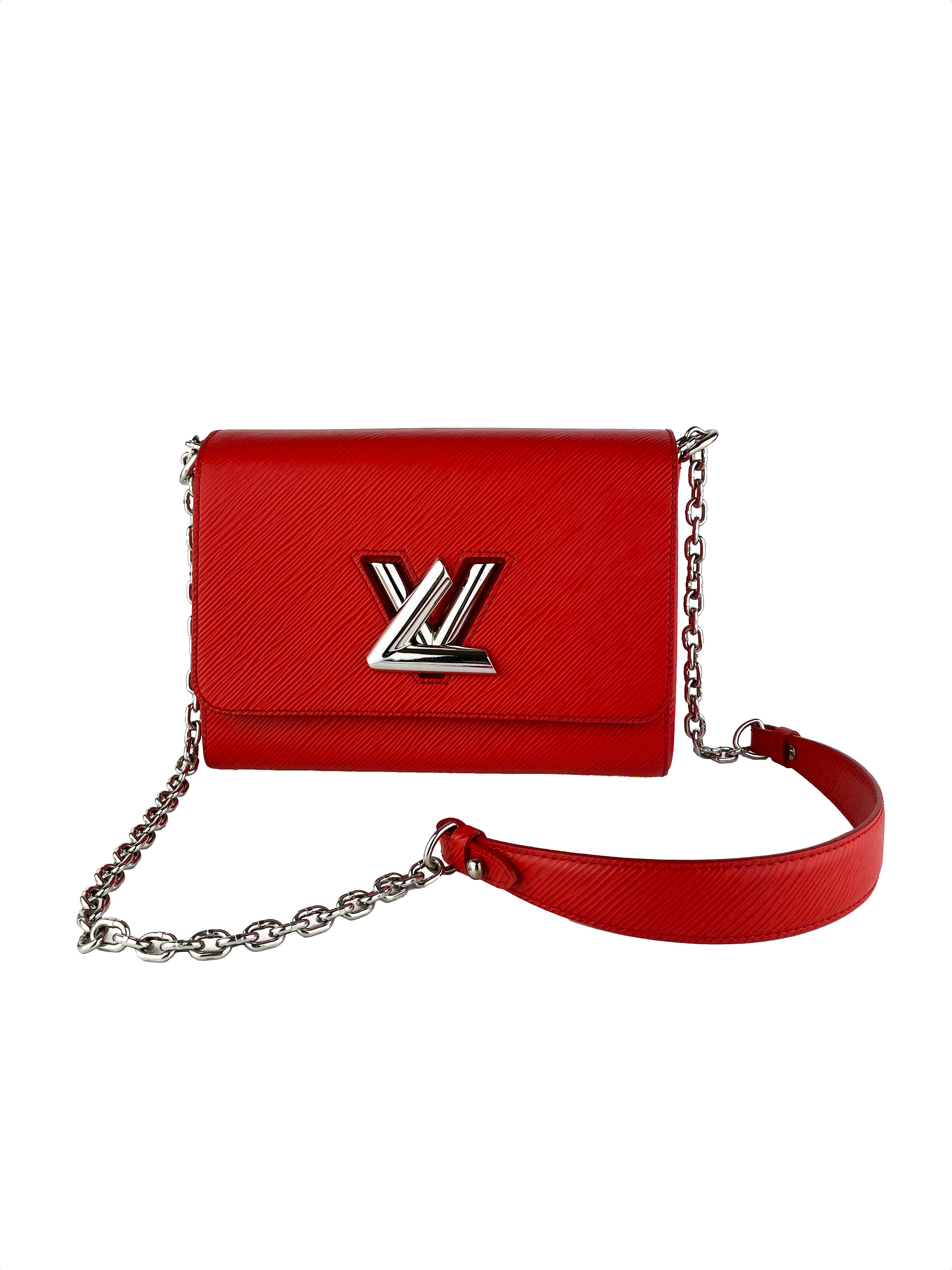 Authentic Louis Vuitton Epi Leather Twist MM Handbag in Red - Luxury Crossbody Bag for Women, Perfect for Work, Travel & Evening Events