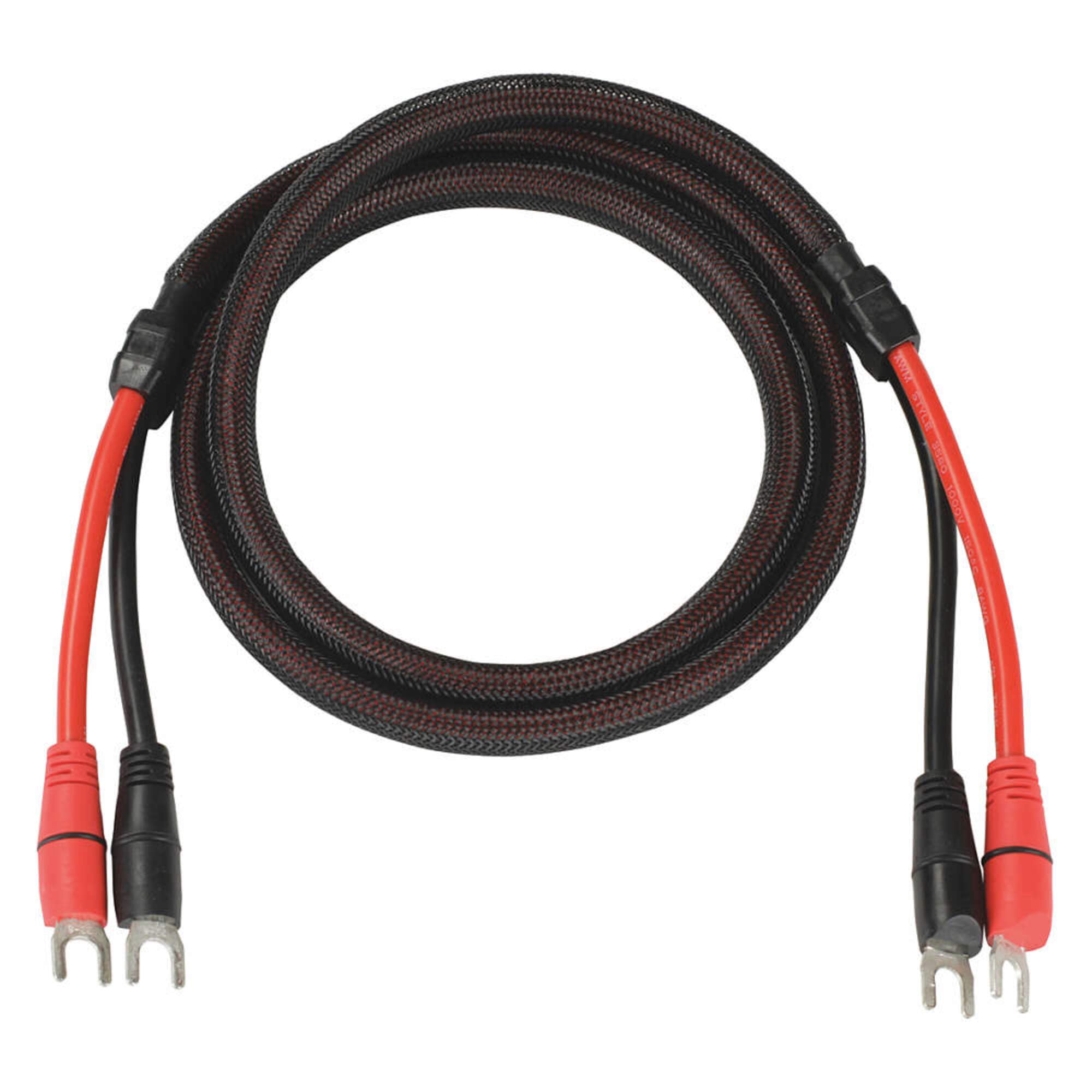 B&K Precision TLPWR1 60A High Current Test Lead with Dual Spade Connectors (Red/Black) - 2m Cable for Automotive, Industrial & Electrical Testing