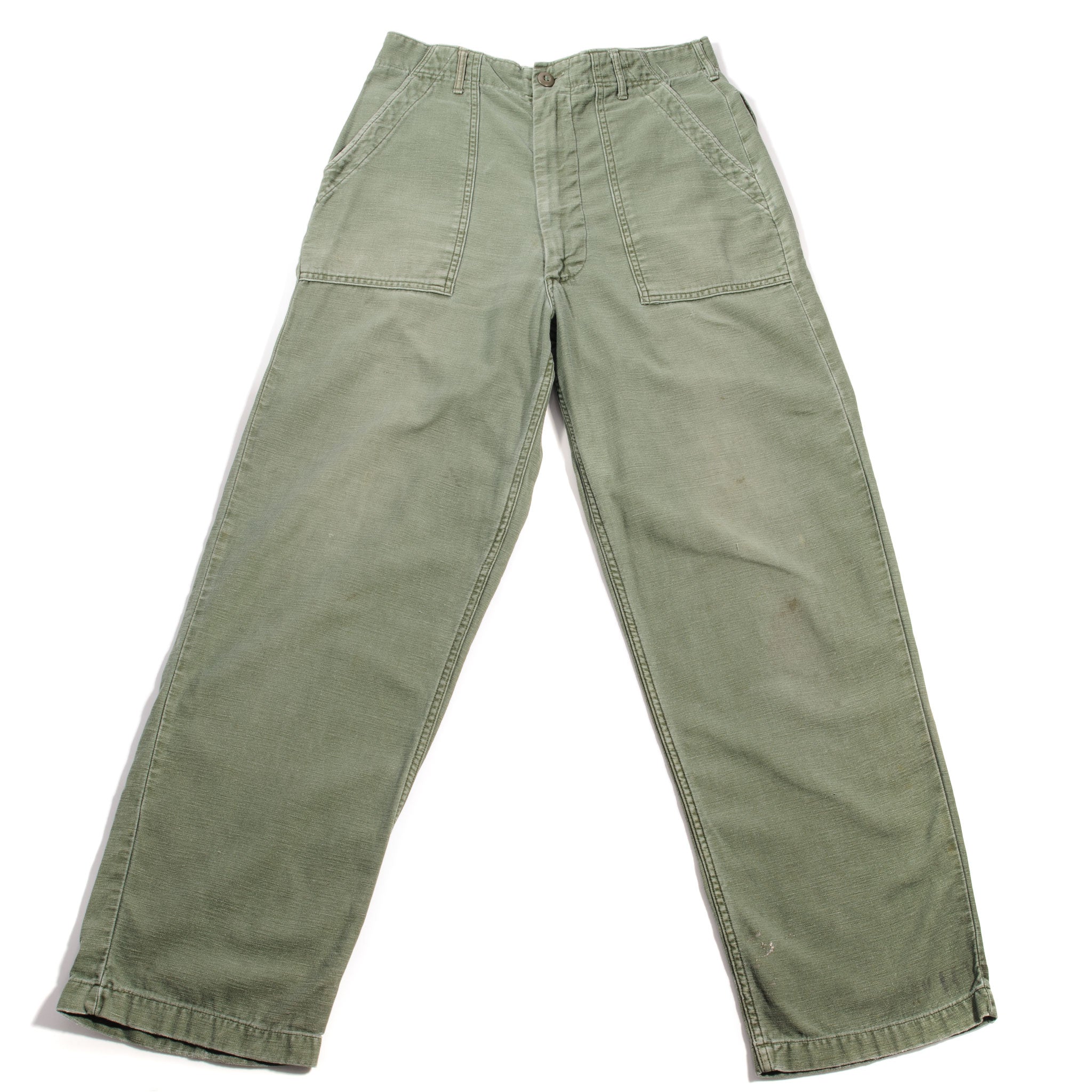 Vintage US Army OG-107 Sateen Utility Pants - Vietnam War Era 1970s - Size 32x30 - Authentic Stamped Military Trousers for Collectors & Reenactment