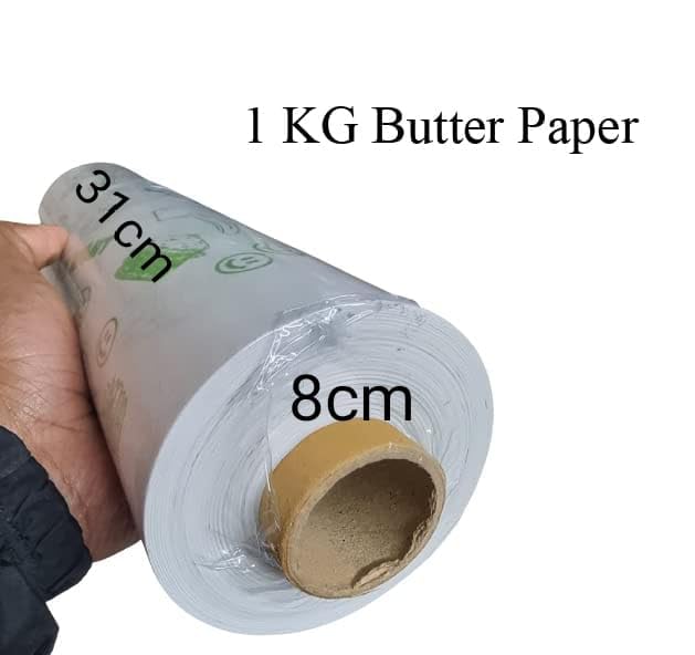 100m Food Grade Parchment Paper Roll - 30 x 8 Inch, 1kg, White | Non-Stick Baking Paper for Roti, Paratha, Wrapping, Cooking & Baking | Perfect for Kitchen, Bakery, Meal Prep & Food Storage