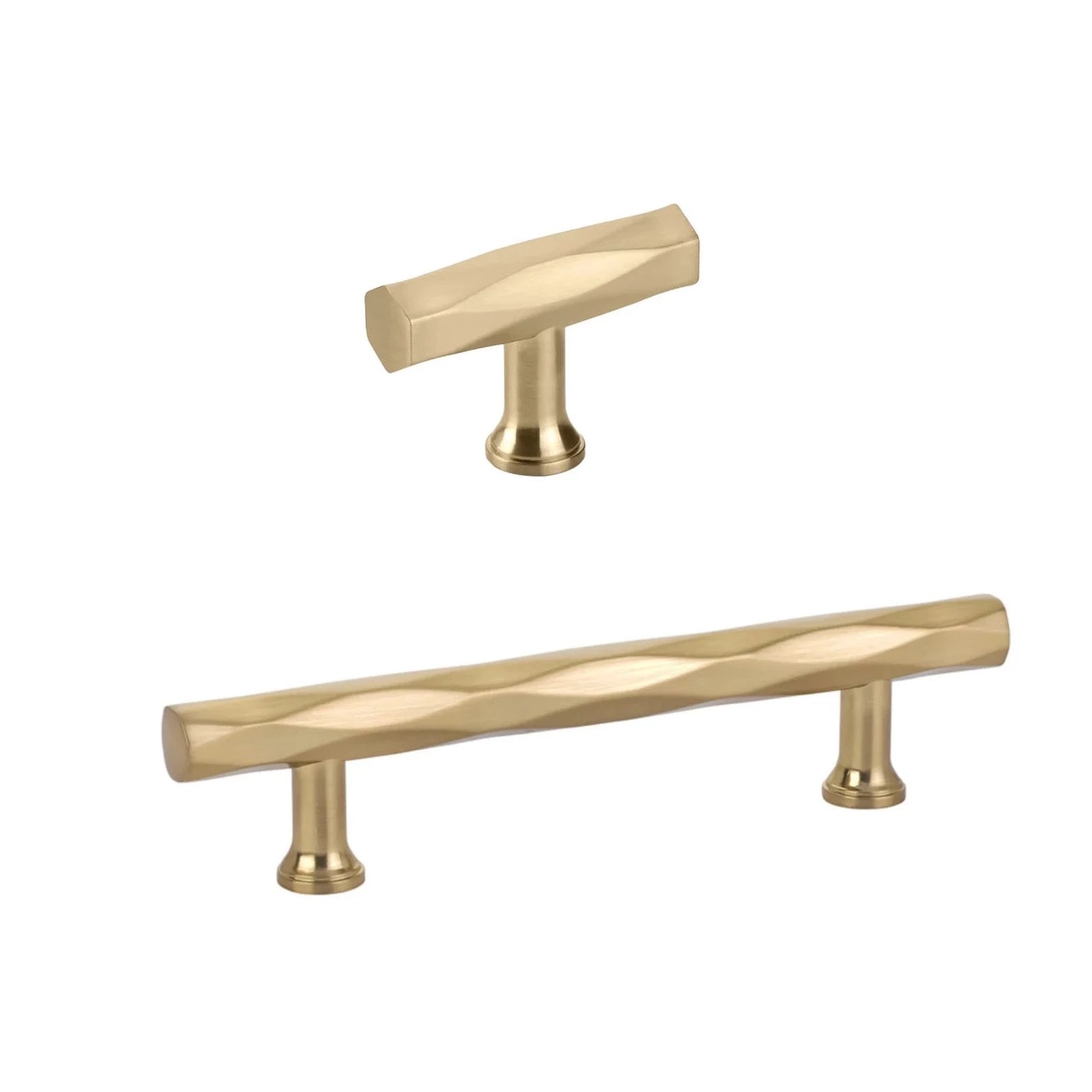 Champagne Bronze T Bar Drawer Pulls - Elegant American Designer Cabinet Handles for Kitchen, Bathroom & Furniture Upgrades