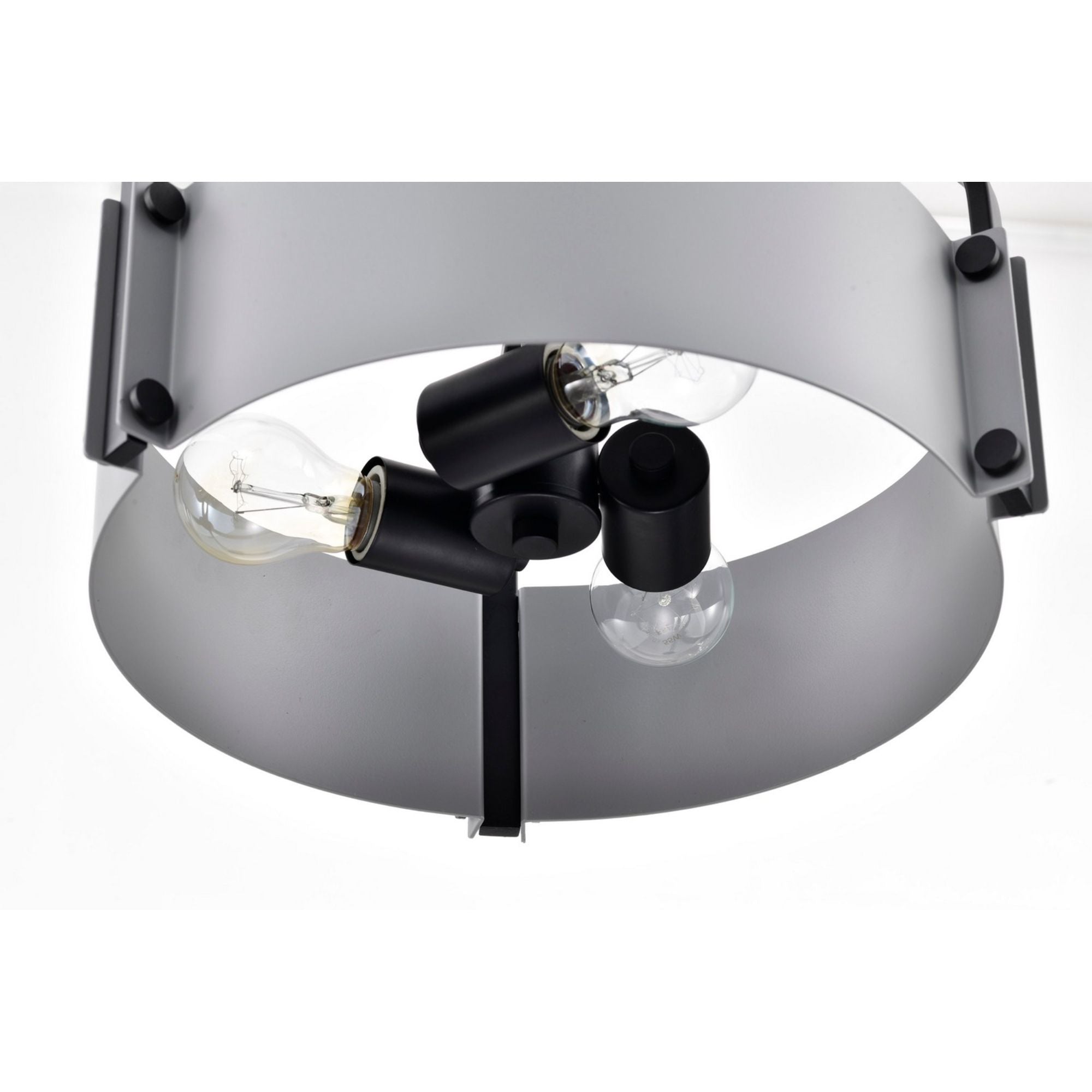 Altos 14-Inch 3-Light Pendant Light Fixture - Matte Gray & Black Finish for Kitchen Island, Dining Room, or Bedroom Lighting