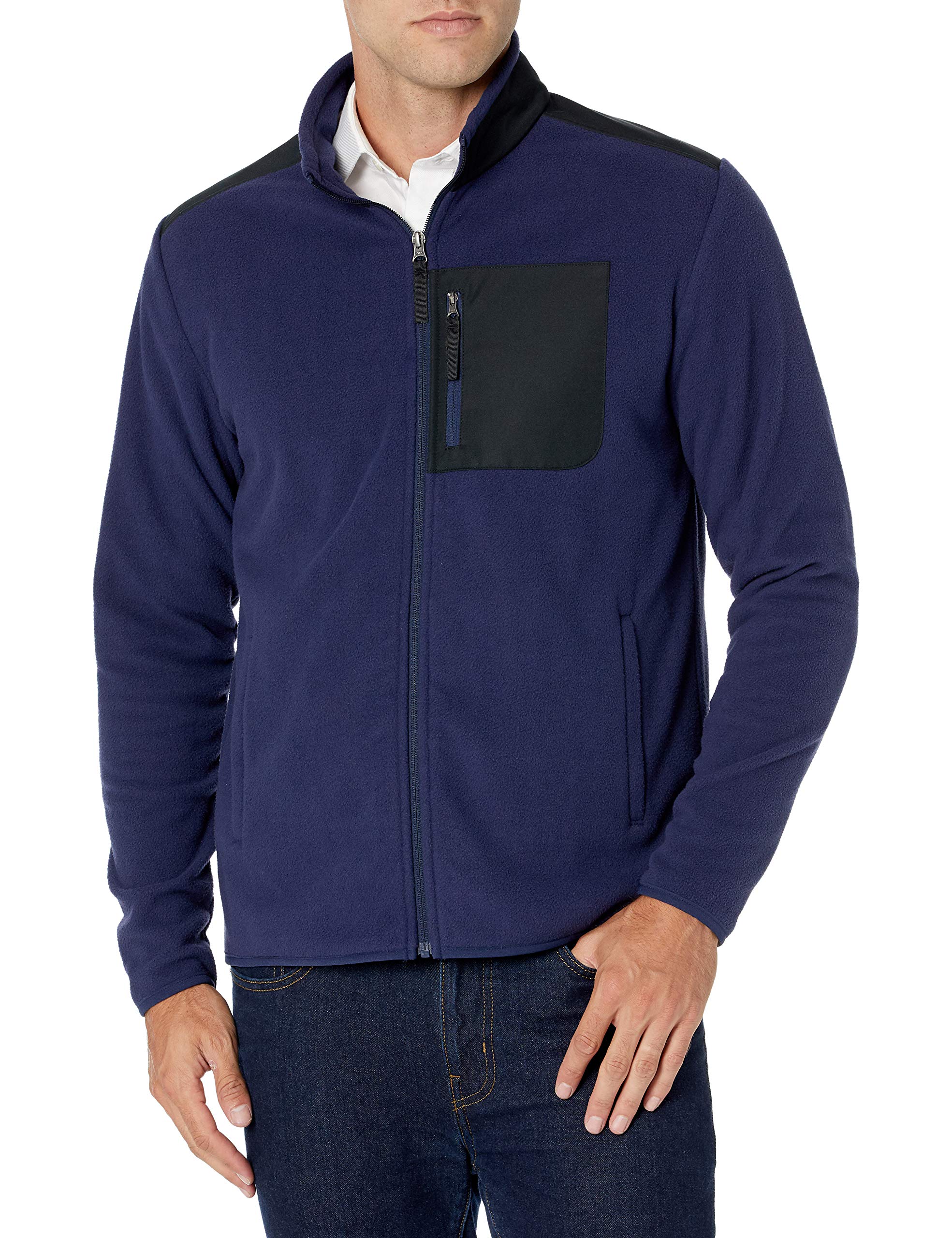 Amazon Essentials Men's Full-Zip Polar Fleece Jacket - Warm Winter Outerwear for Hiking, Camping & Outdoor Activities | Lightweight & Comfortable Cold Weather Coat