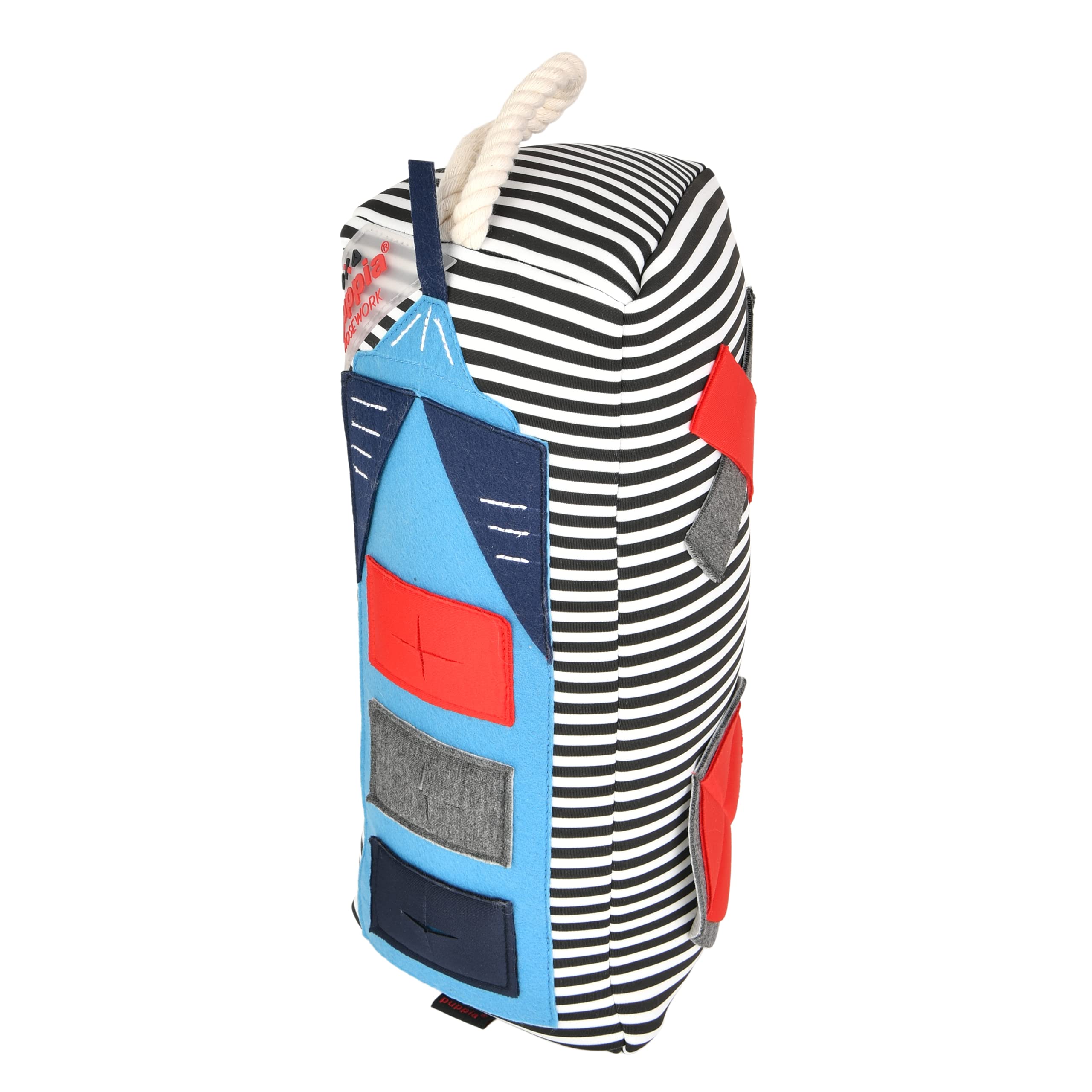 Puppia Nosework Dog Toy - High Rise Striped Interactive Puzzle for Scent Training | Fun Mental Stimulation for Small & Medium Dogs | Indoor & Outdoor Play
