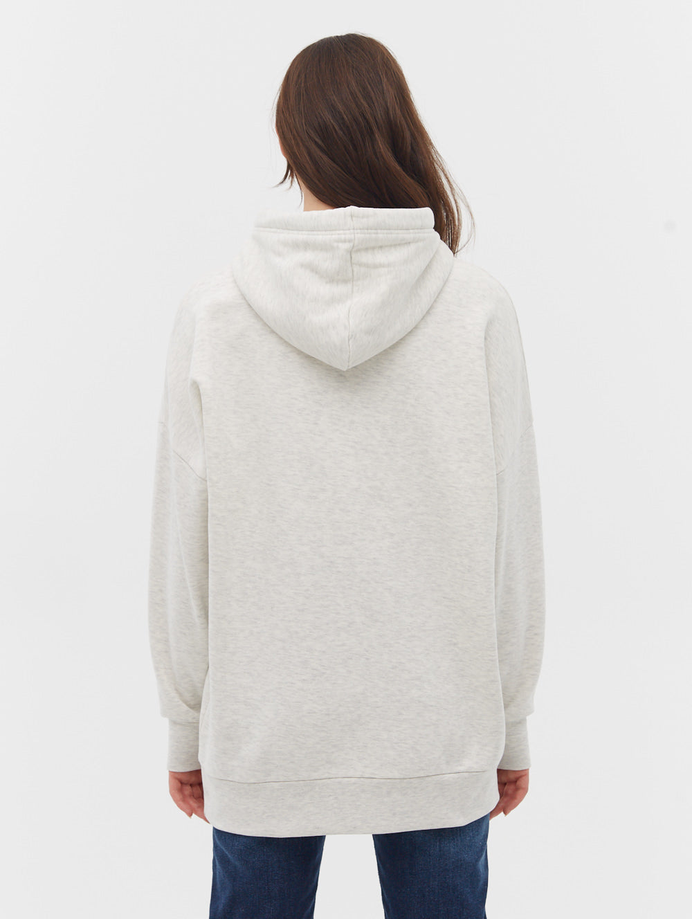 Ivyisla Longline Deboss Hoodie for Women - Stylish Oversized Pullover Sweatshirt for Casual Wear & Street Fashion