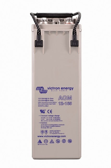 Victron Energy 12V 165Ah AGM Deep Cycle Battery with M8 Terminals - Reliable Power for Telecom, Solar, and Marine Applications