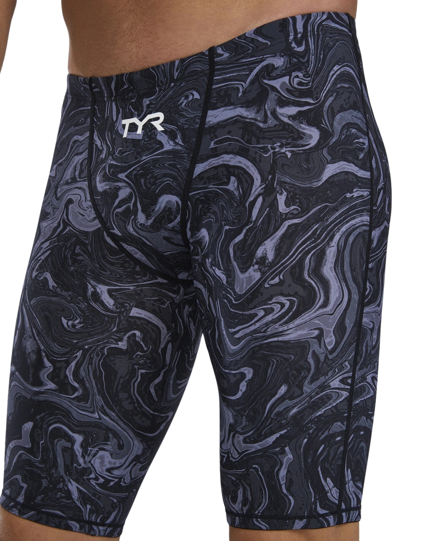 Thresher Hyperblitz Swim Jammer Limited Edition - Titanium Black | High-Performance Competitive Swimwear for Men | Perfect for Lap Swimming, Triathlons & Water Sports