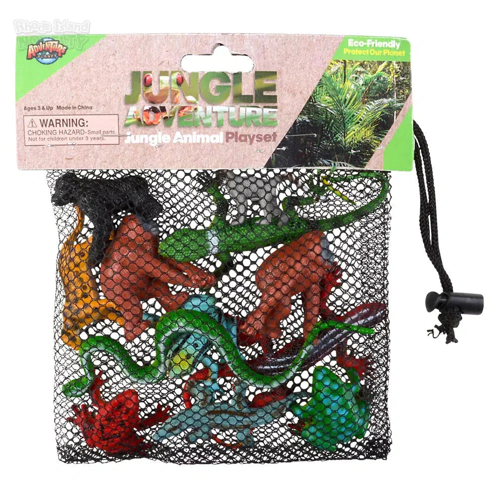 12-Piece Jungle Mesh Bag Play Set for Kids - Durable Outdoor & Indoor Toy for Pretend Play, Camping, and Beach Adventures
