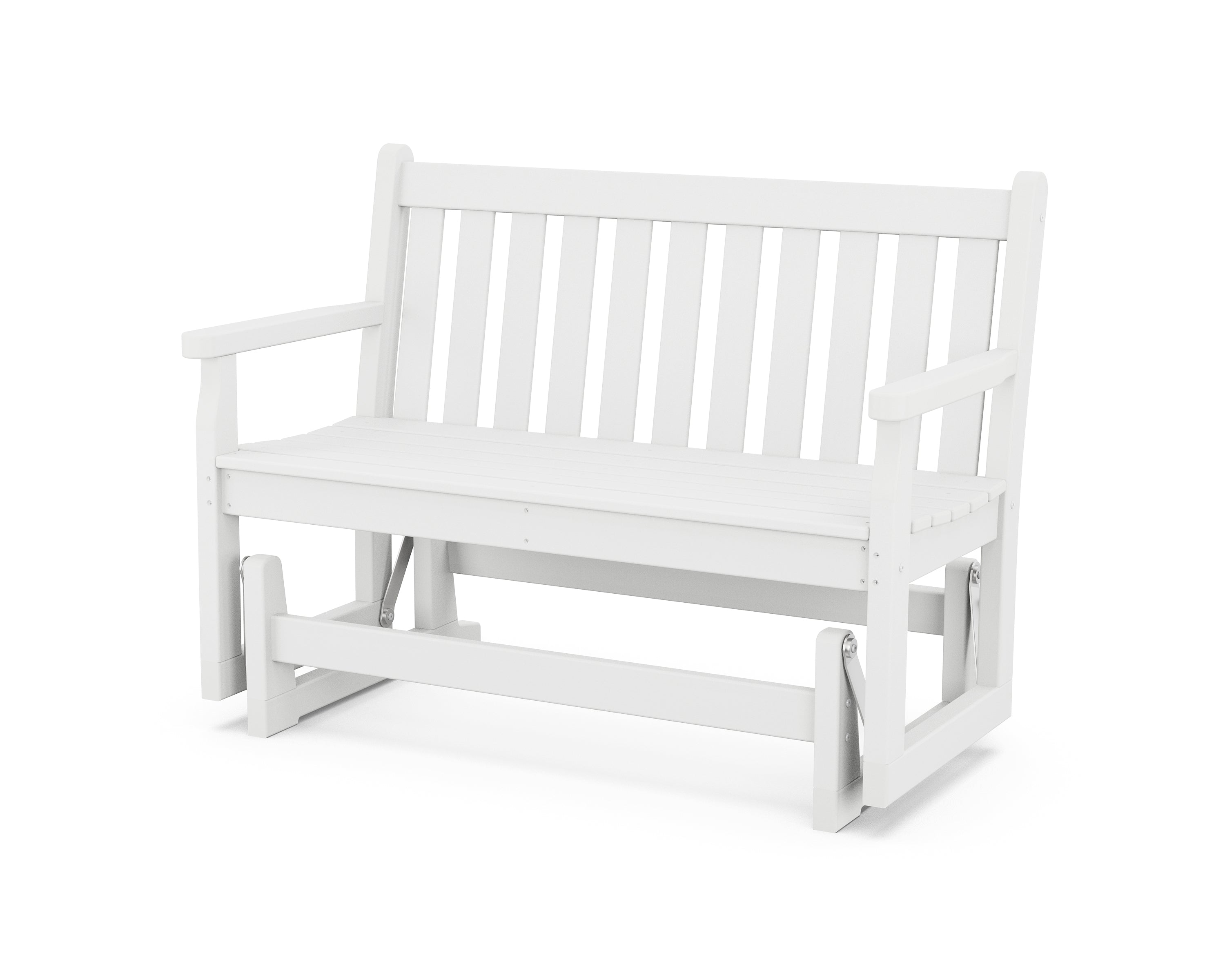 POLYWOOD Traditional 48-Inch Outdoor Garden Glider Bench - Durable All-Weather Patio Furniture for Backyard, Porch, and Poolside Relaxation