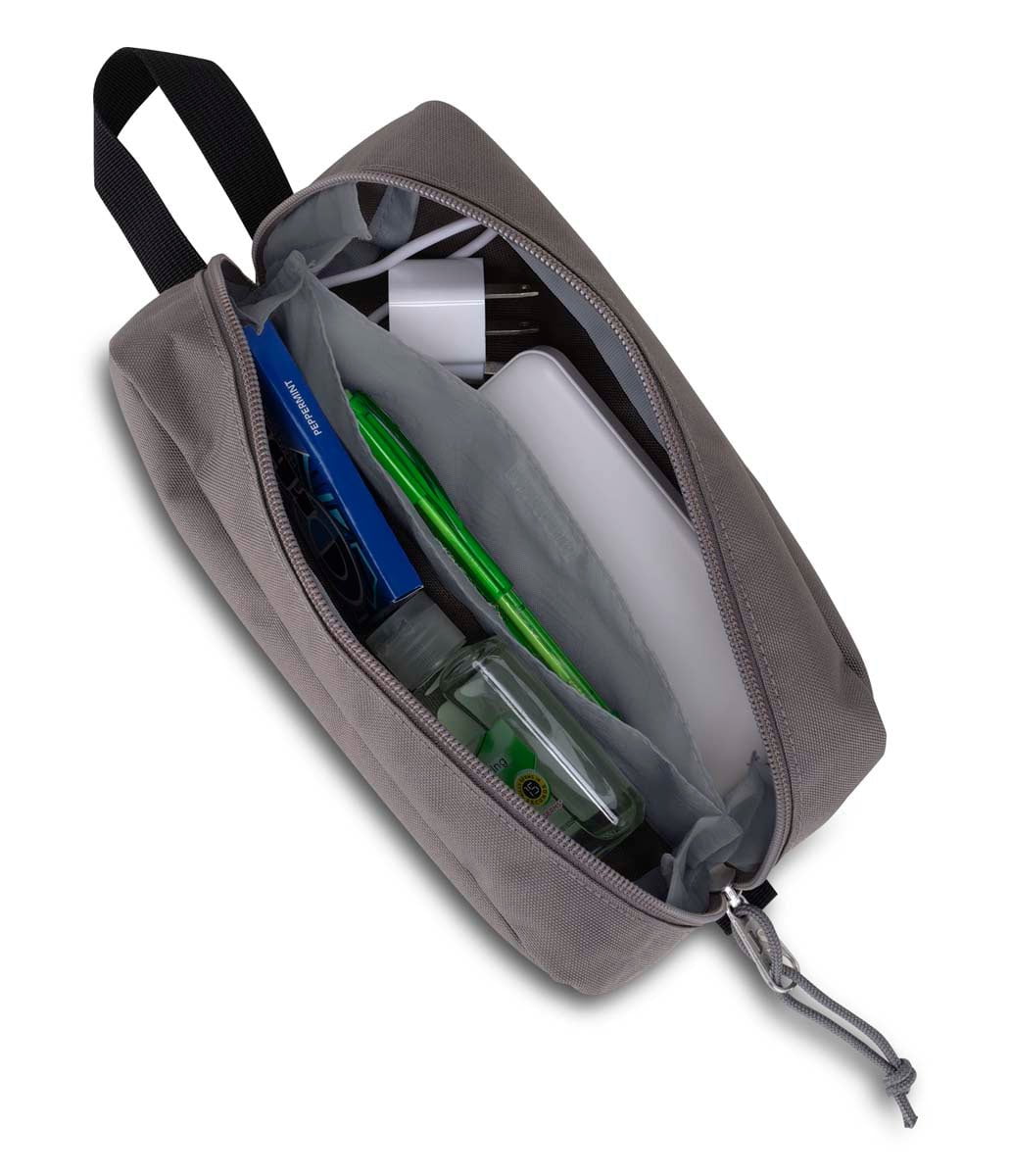 JanSport Perfect Pouch Small Crossbody Bag - Graphite Grey for Travel, School & Everyday Use