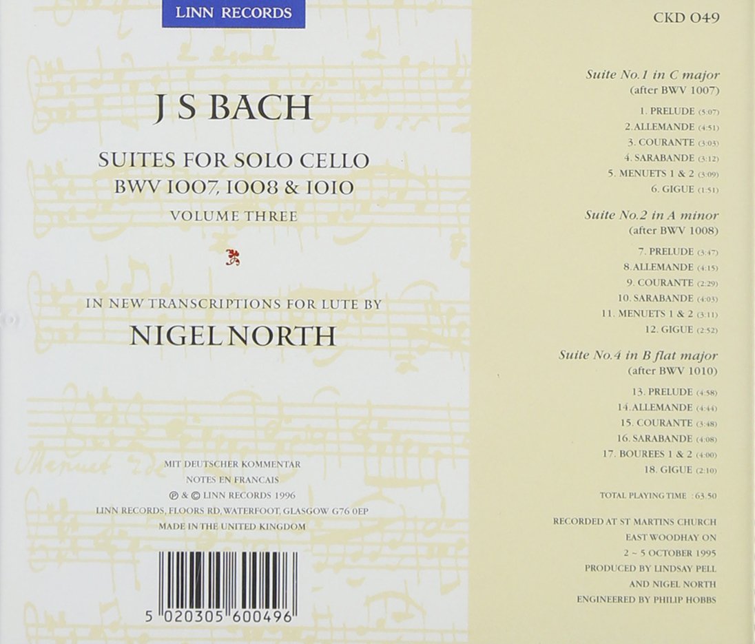 Bach on Lute 3 & Solo Cello Music Album - Baroque Classical Guitar and Cello Performances for Relaxation, Study & Meditation