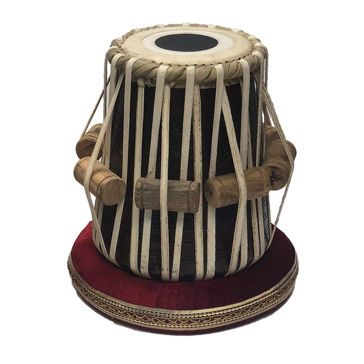 Handcrafted Copper Tabla Drum Set with Gig Bag, Hammer, Music Book, Cushions & Cover - Premium Indian Musical Instrument for Professional Performances & Home Decor