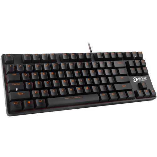 Dareu DK100 87-Key Black Brown Switch Gaming Mechanical Keyboard - Anti-Ghosting, N-Key Rollover for PC, Laptop - Perfect for Esports, Typing & Office Work