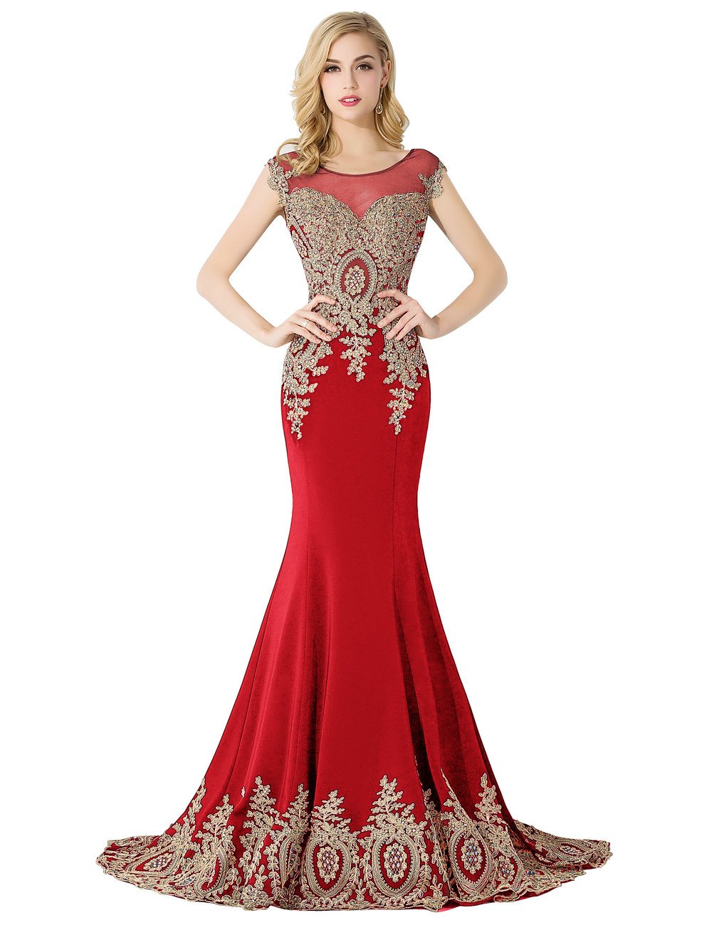 MisShow Women's Mermaid Prom Dresses 2023 - Elegant Applique Evening Gowns for Formal Events, Homecoming, Wedding & Special Occasions
