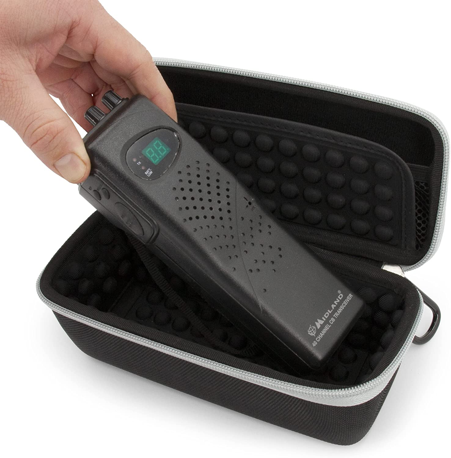 CASEMATIX Walkie Talkie Case - Durable Protective Cover for Midland, Cobra, Uniden Handheld CB Radios & 2-Way Radios | Perfect for Outdoor Adventures, Construction Sites & Emergency Communication