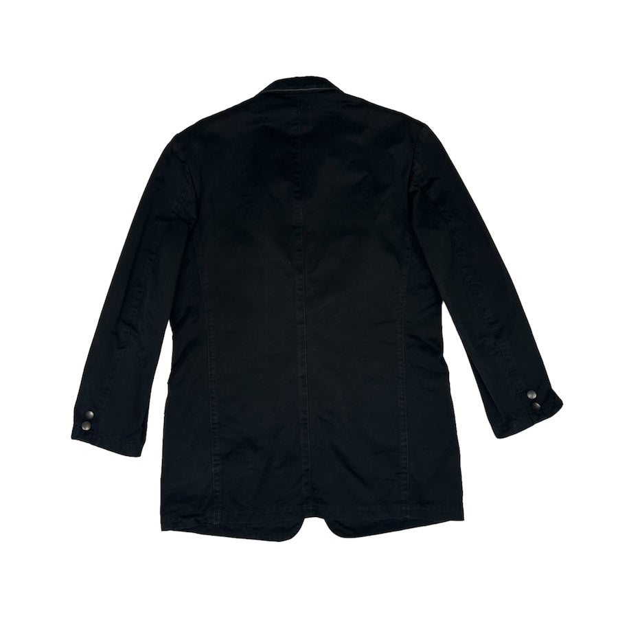 YOHJI YAMAMOTO POUR HOMME Hidden Rose Black Blazer for Men | Slim Fit Designer Jacket | Formal & Casual Wear for Business Meetings, Weddings & Night Out